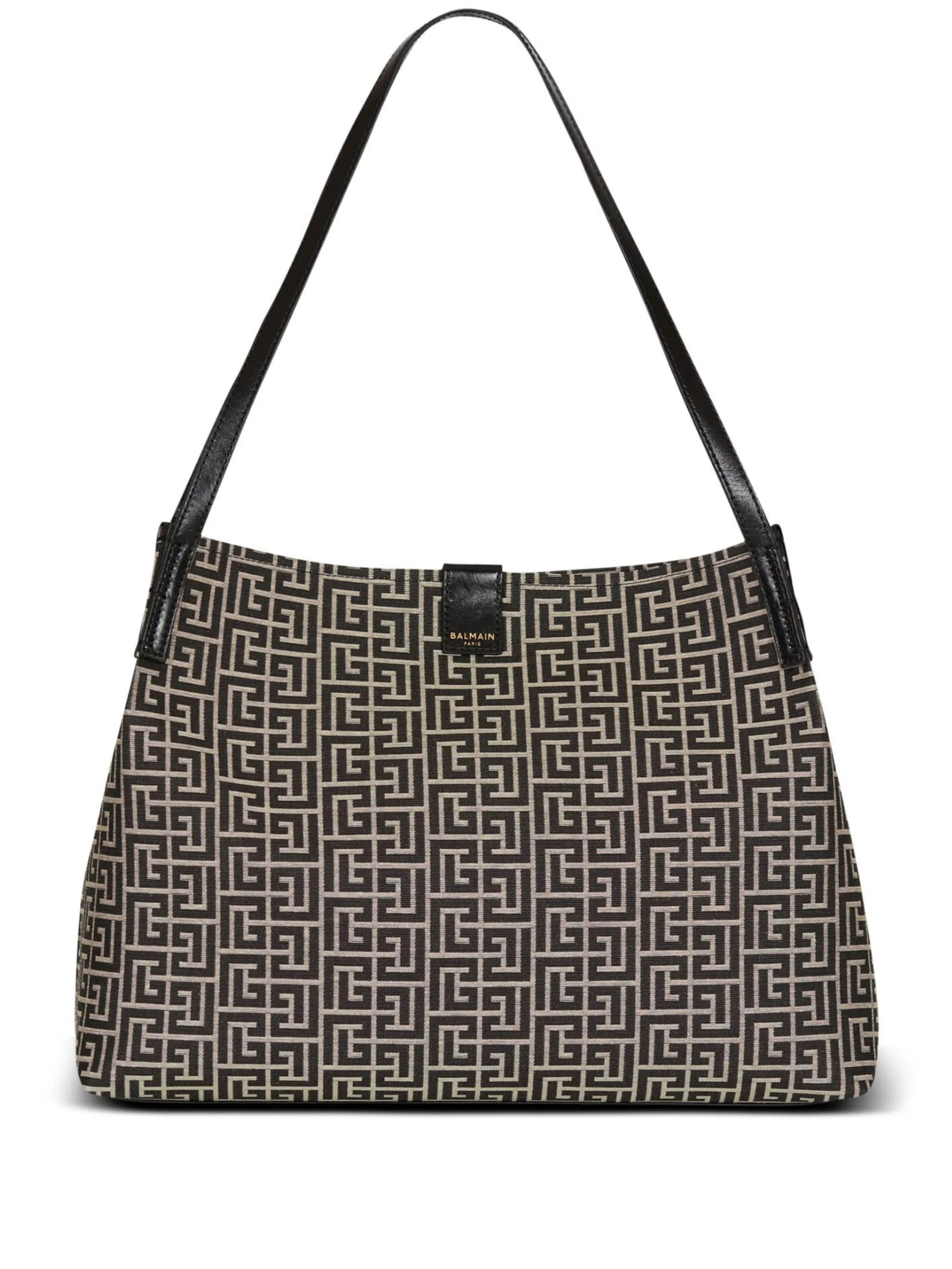 medium Release Shopper bag in monogram jacquard and calfskin leather