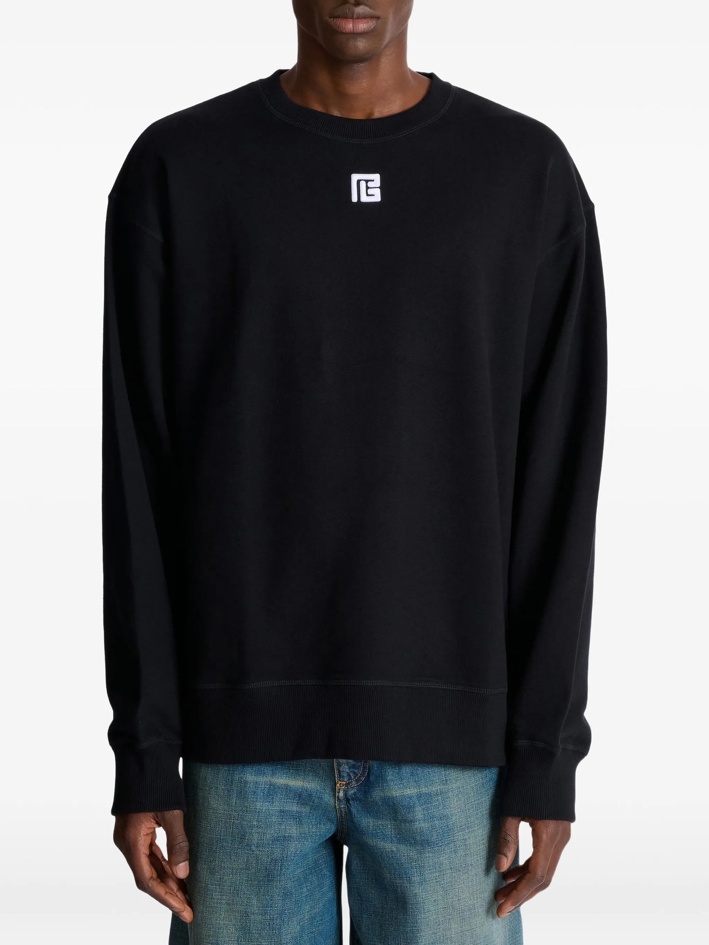 logo-embroidered sweatshirt