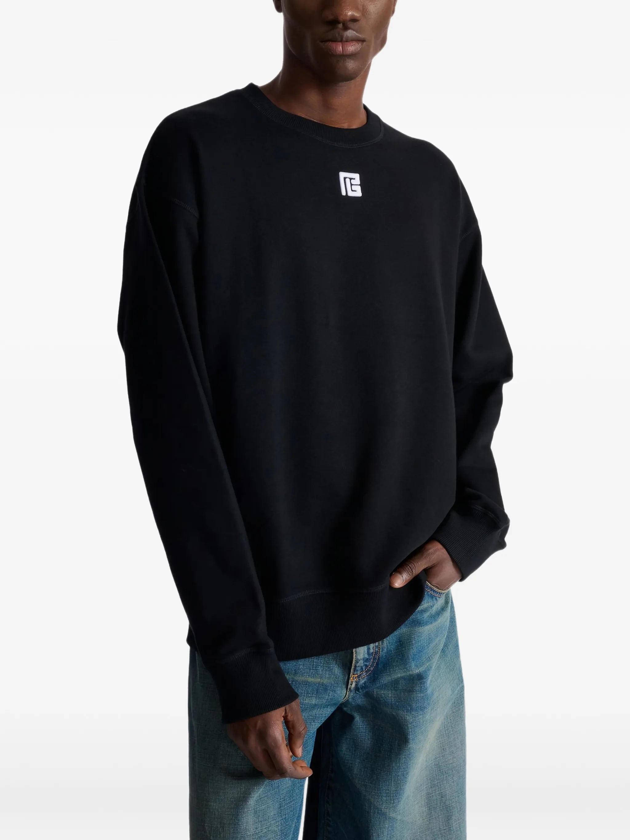 logo-embroidered sweatshirt