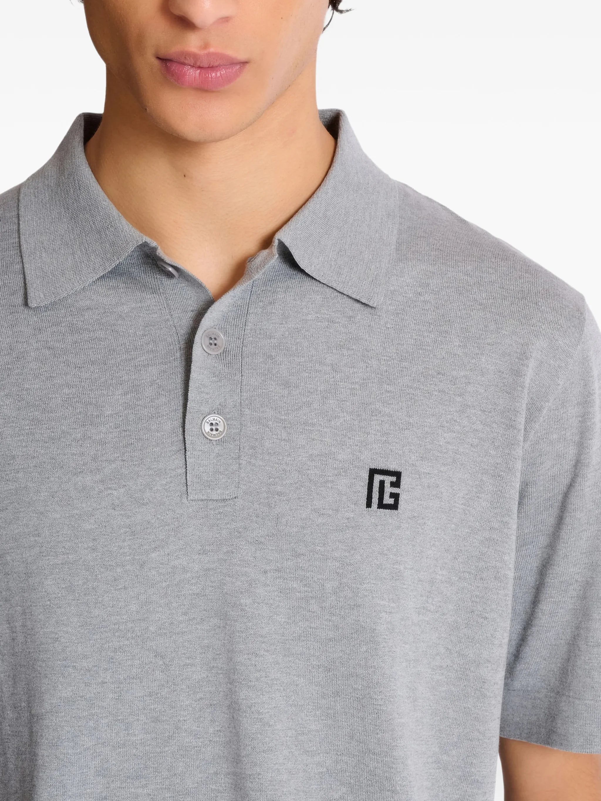 logo-embroidered cotton polo shirt
