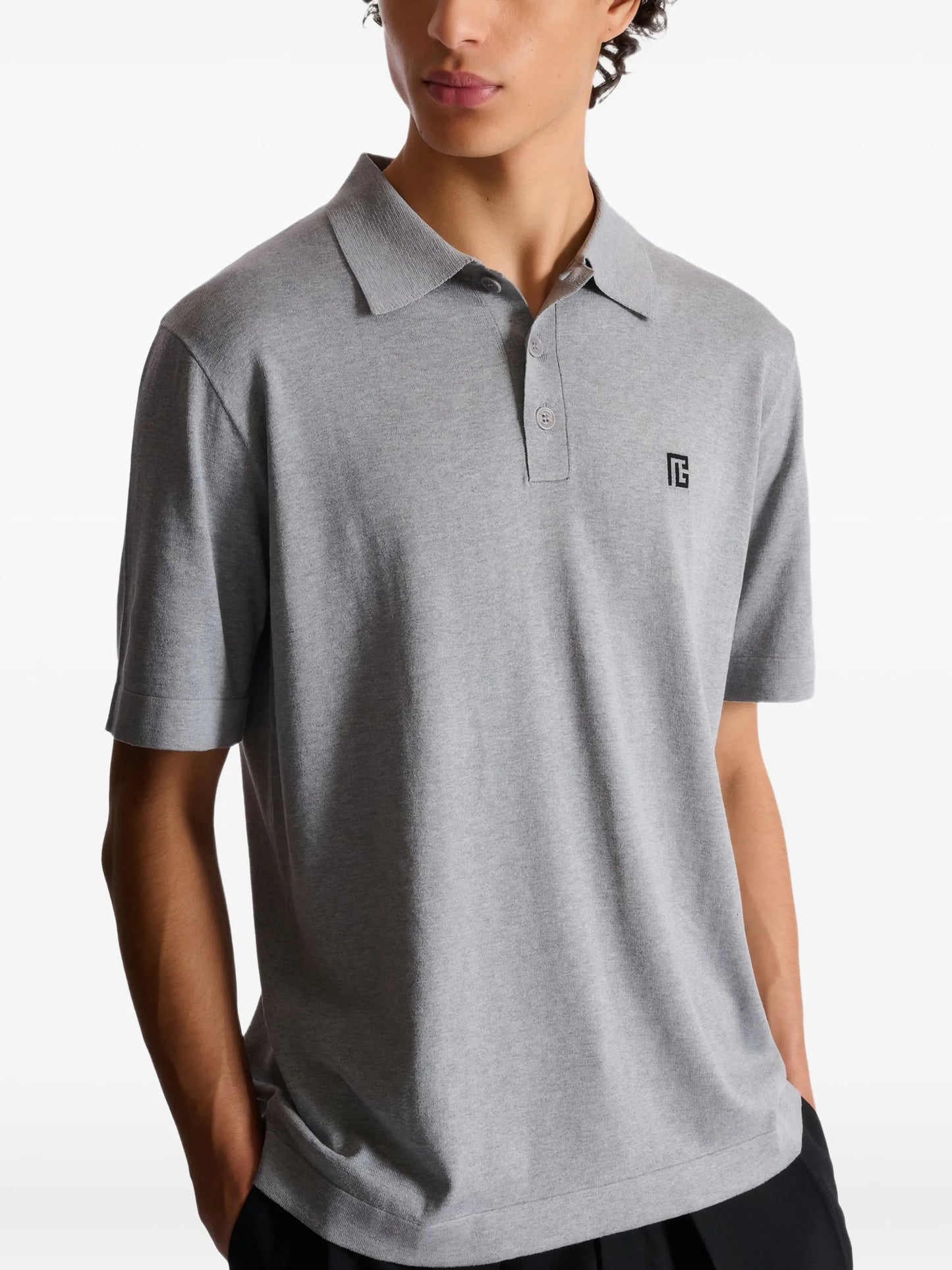 logo-embroidered cotton polo shirt