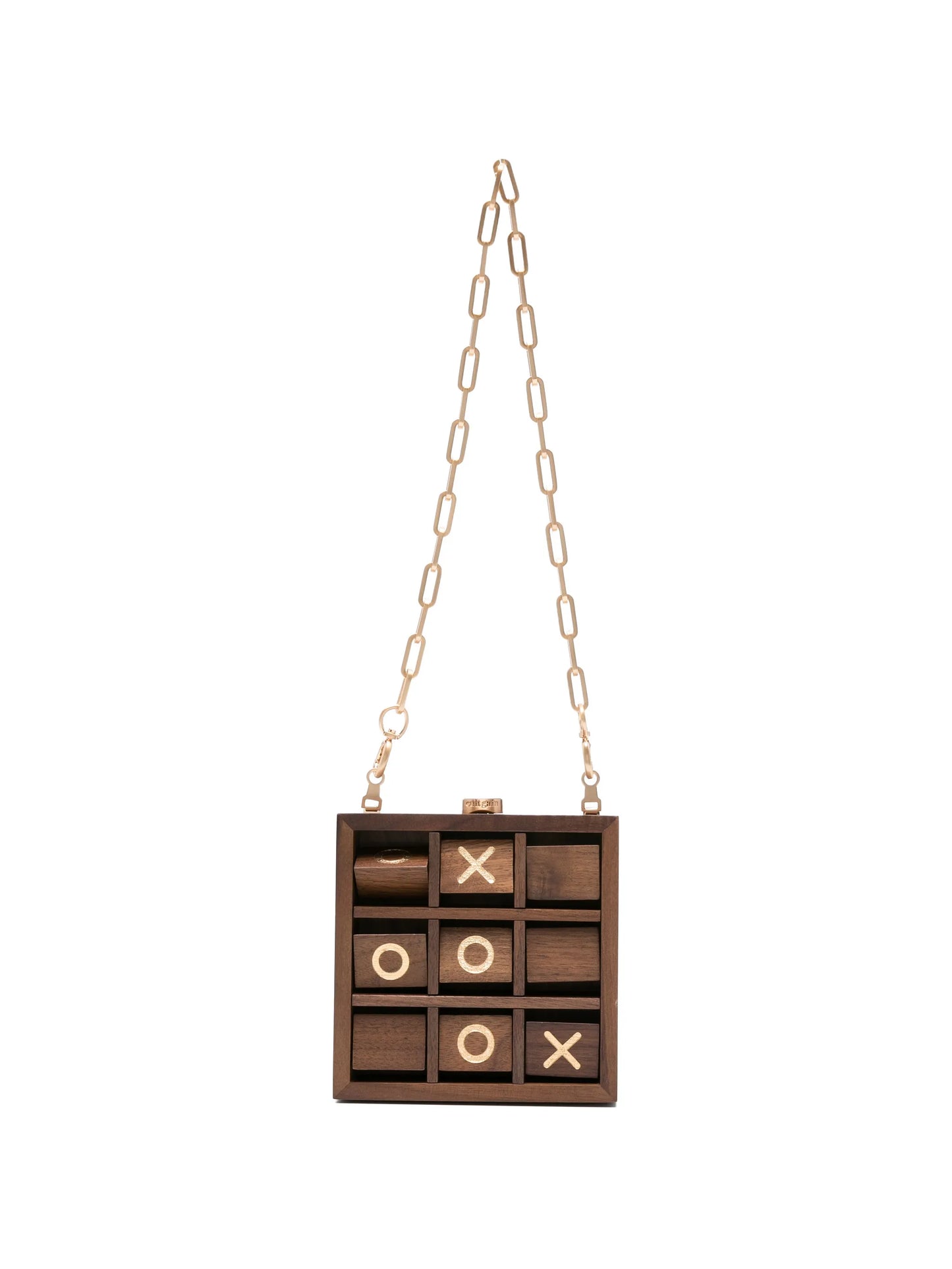 Tic Tac Toe chain clutch bag