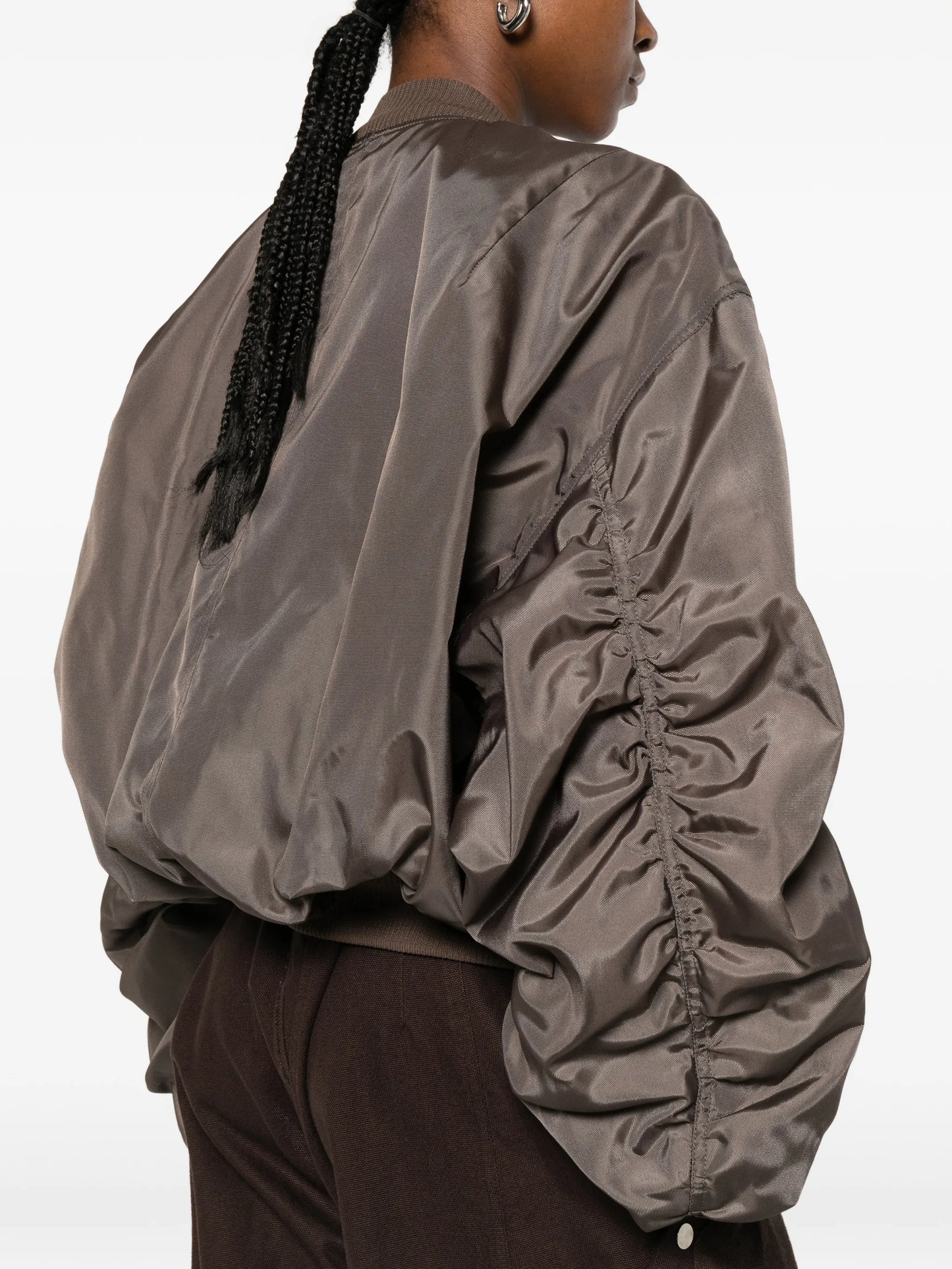 padded zip-up bomber jacket
