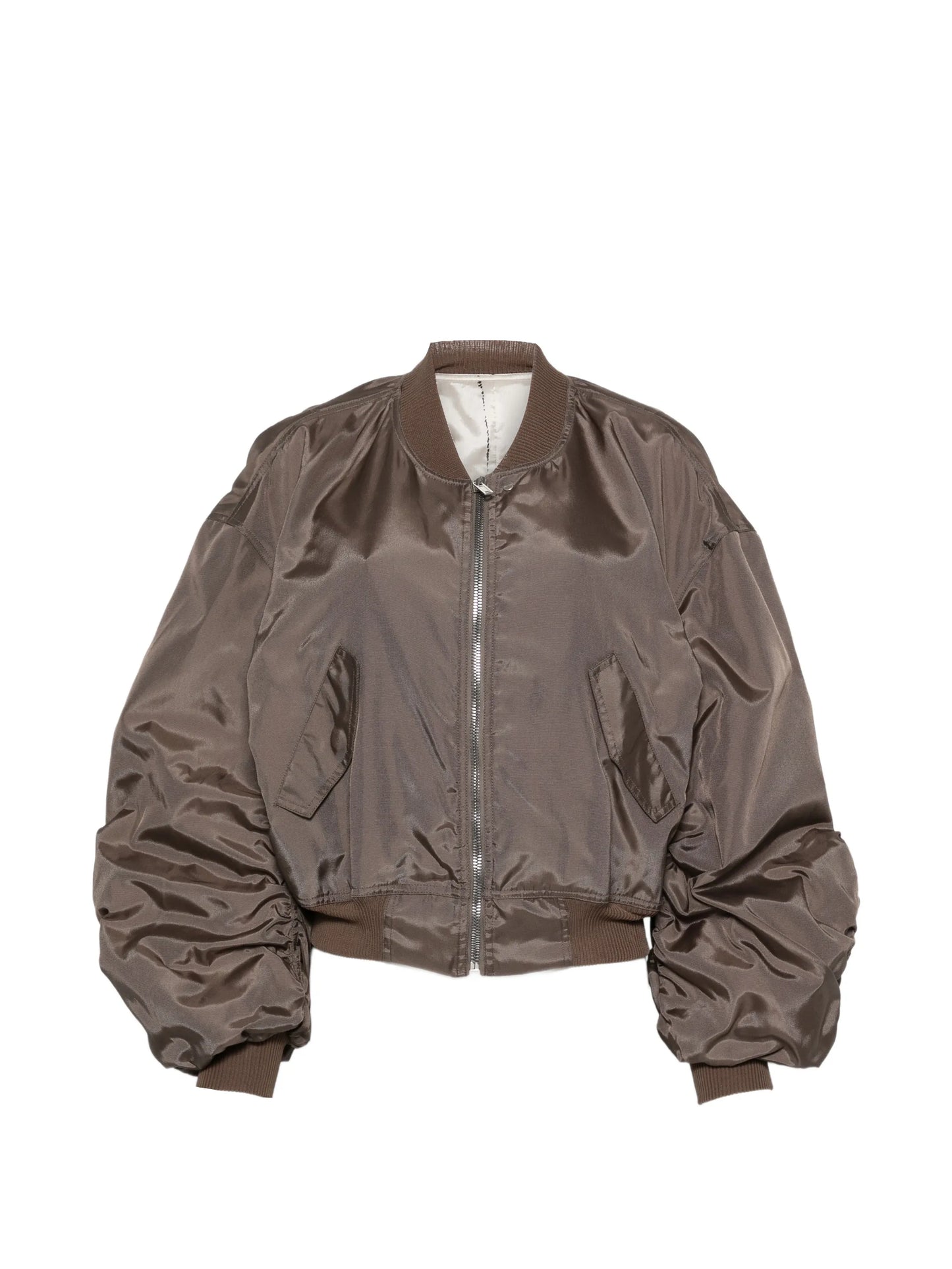 padded zip-up bomber jacket
