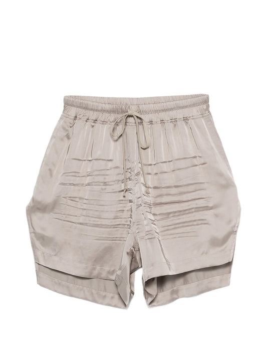 pleated drawstring shorts