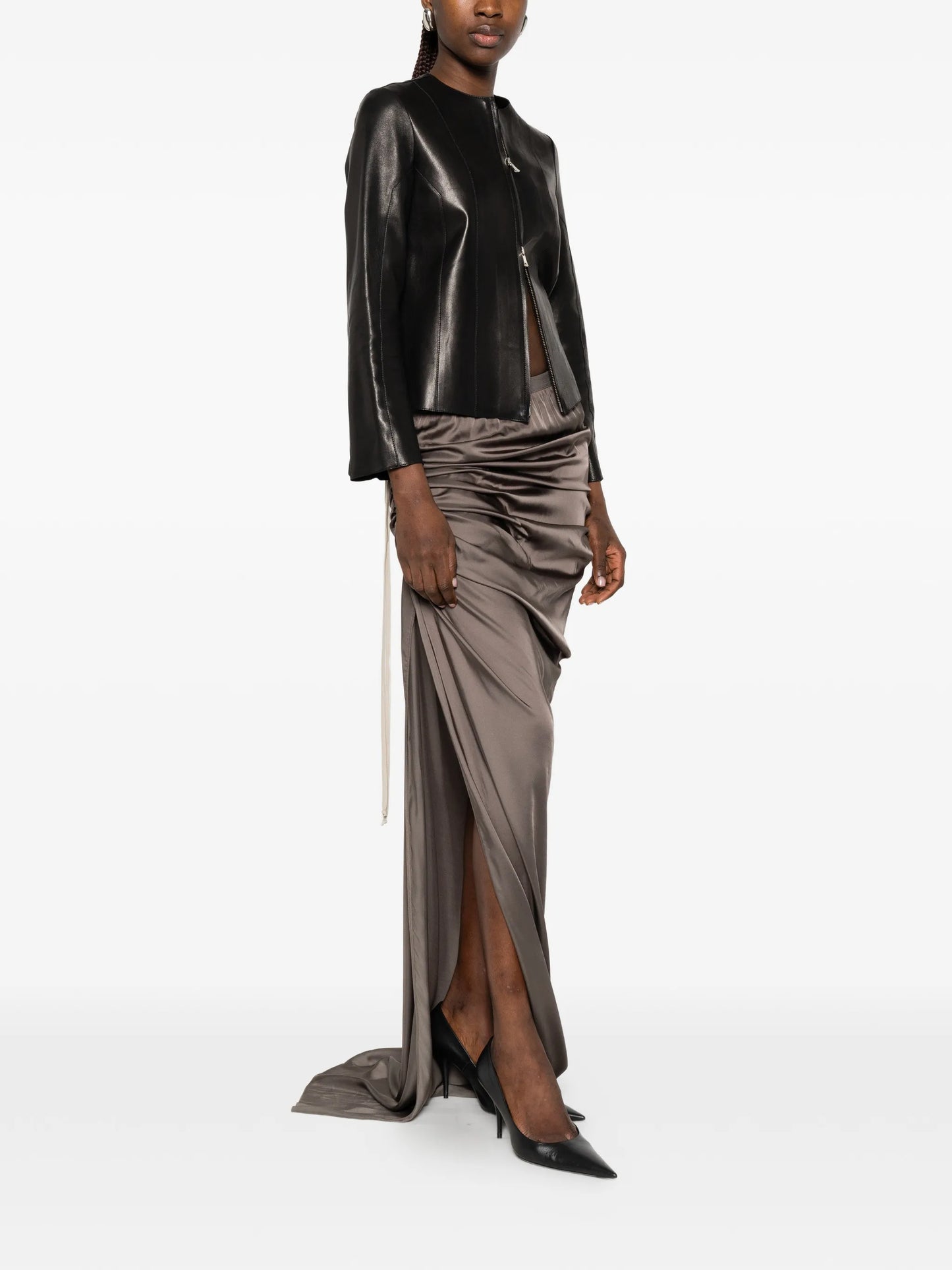 Edfu draped maxi skirt