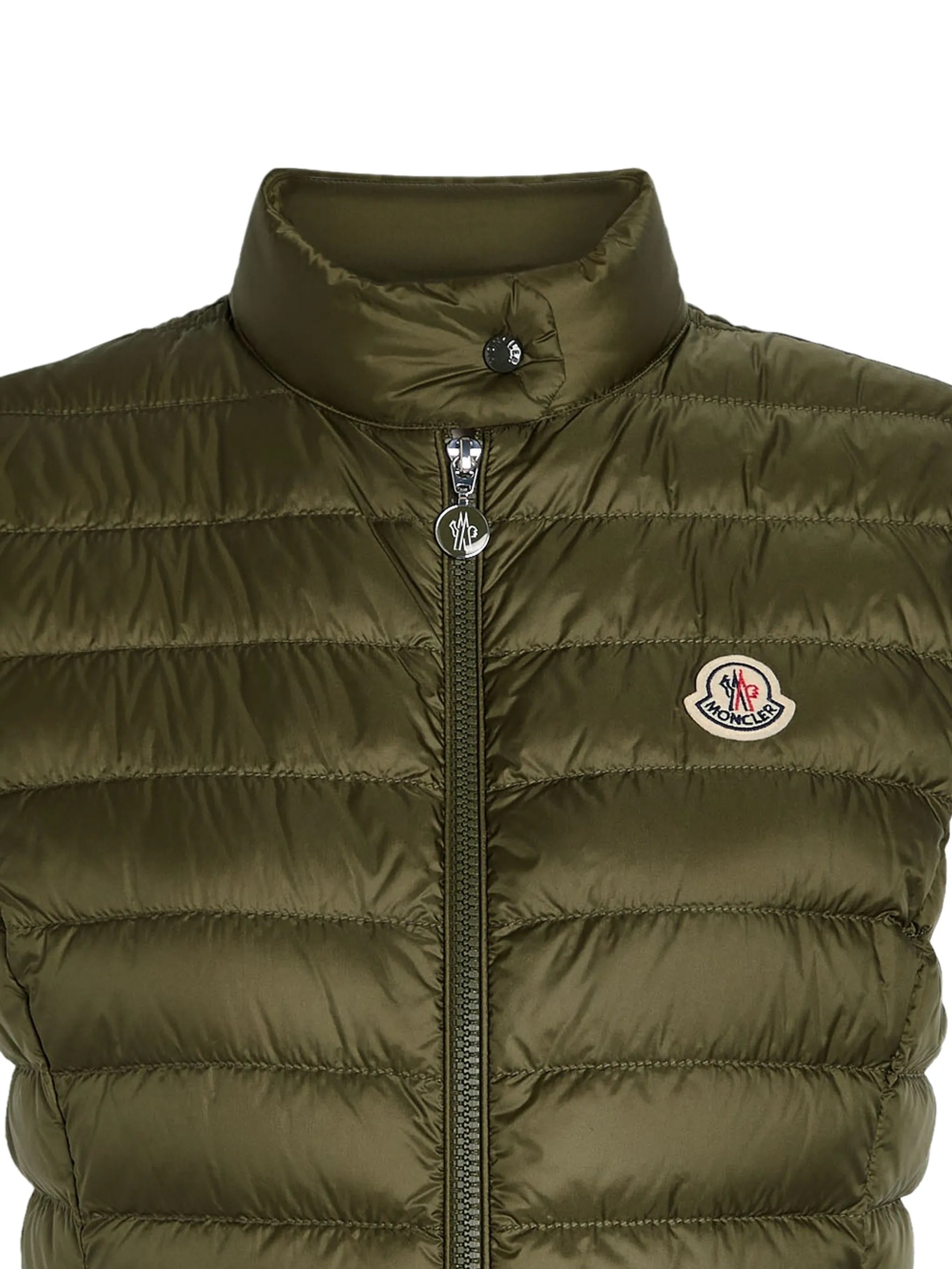 zipped padded waistcoat