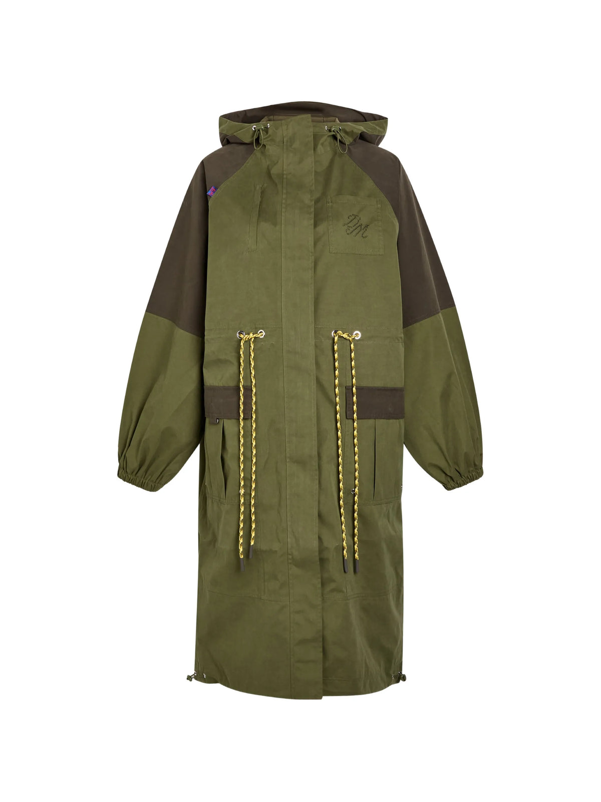 Logan colour-block hooded coat