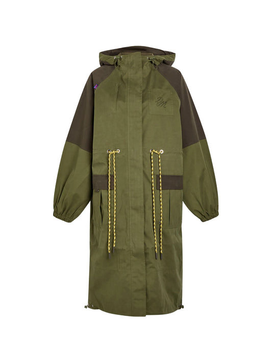 Logan colour-block hooded coat