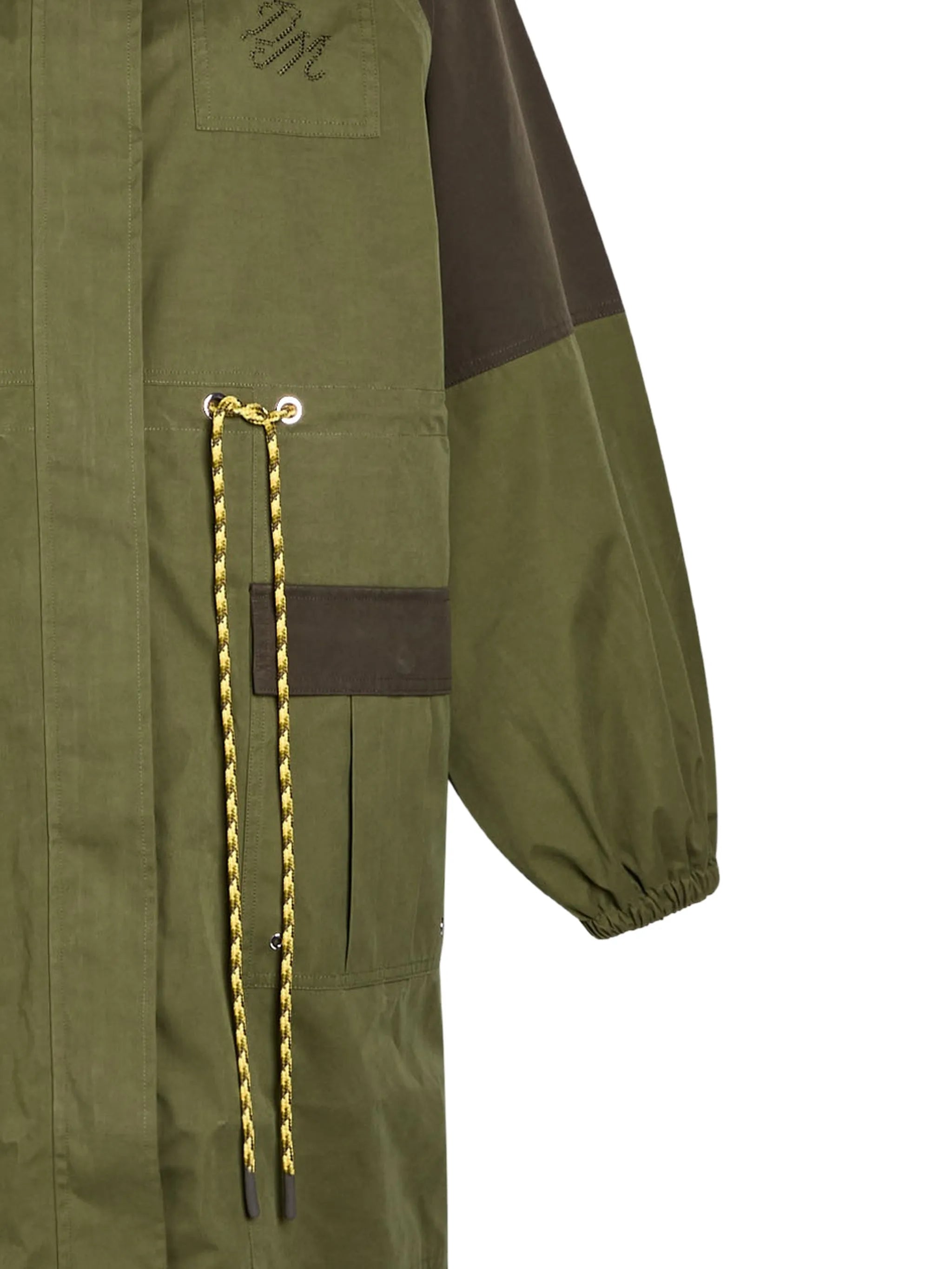 Logan colour-block hooded coat