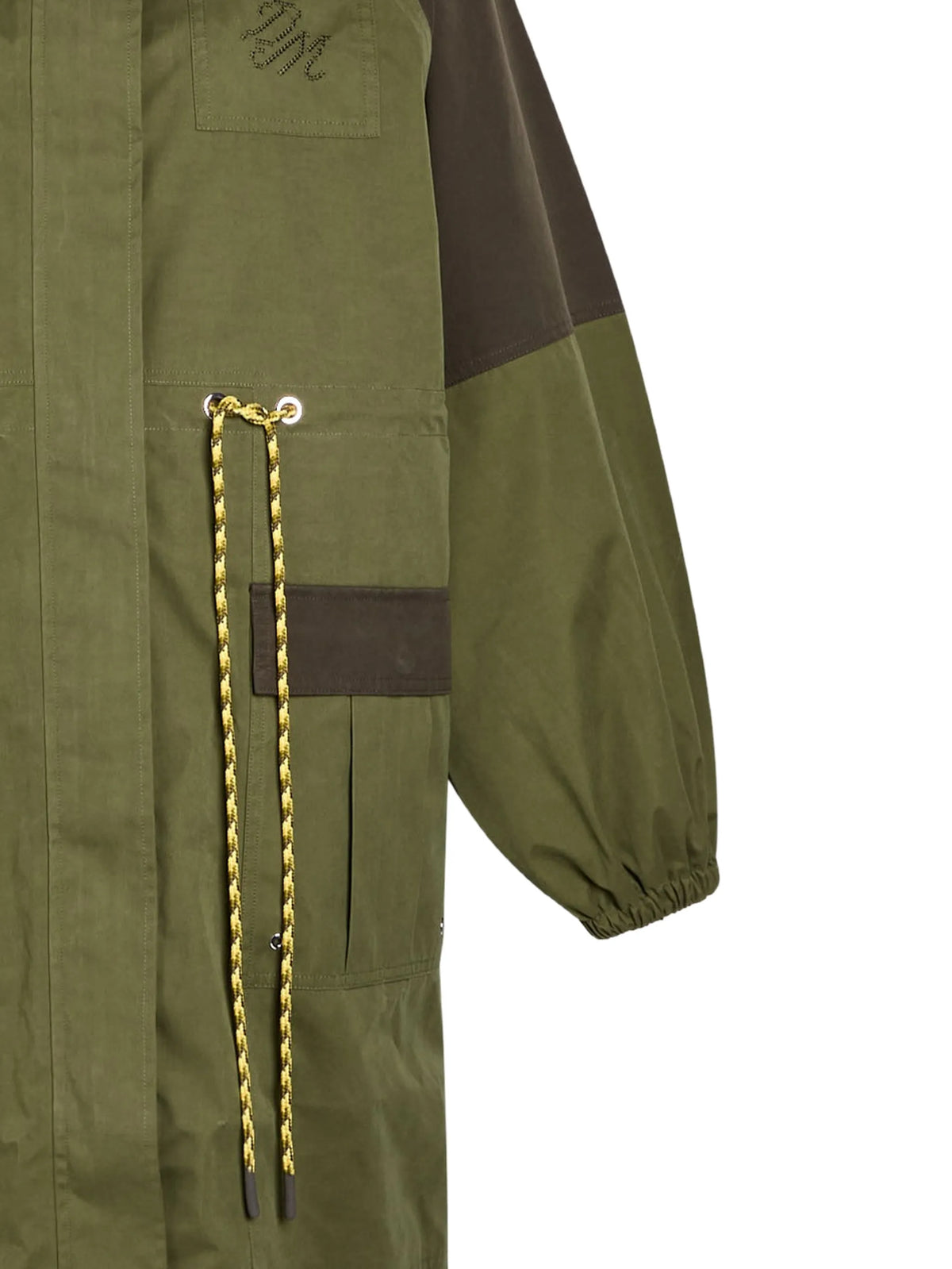 Logan colour-block hooded coat