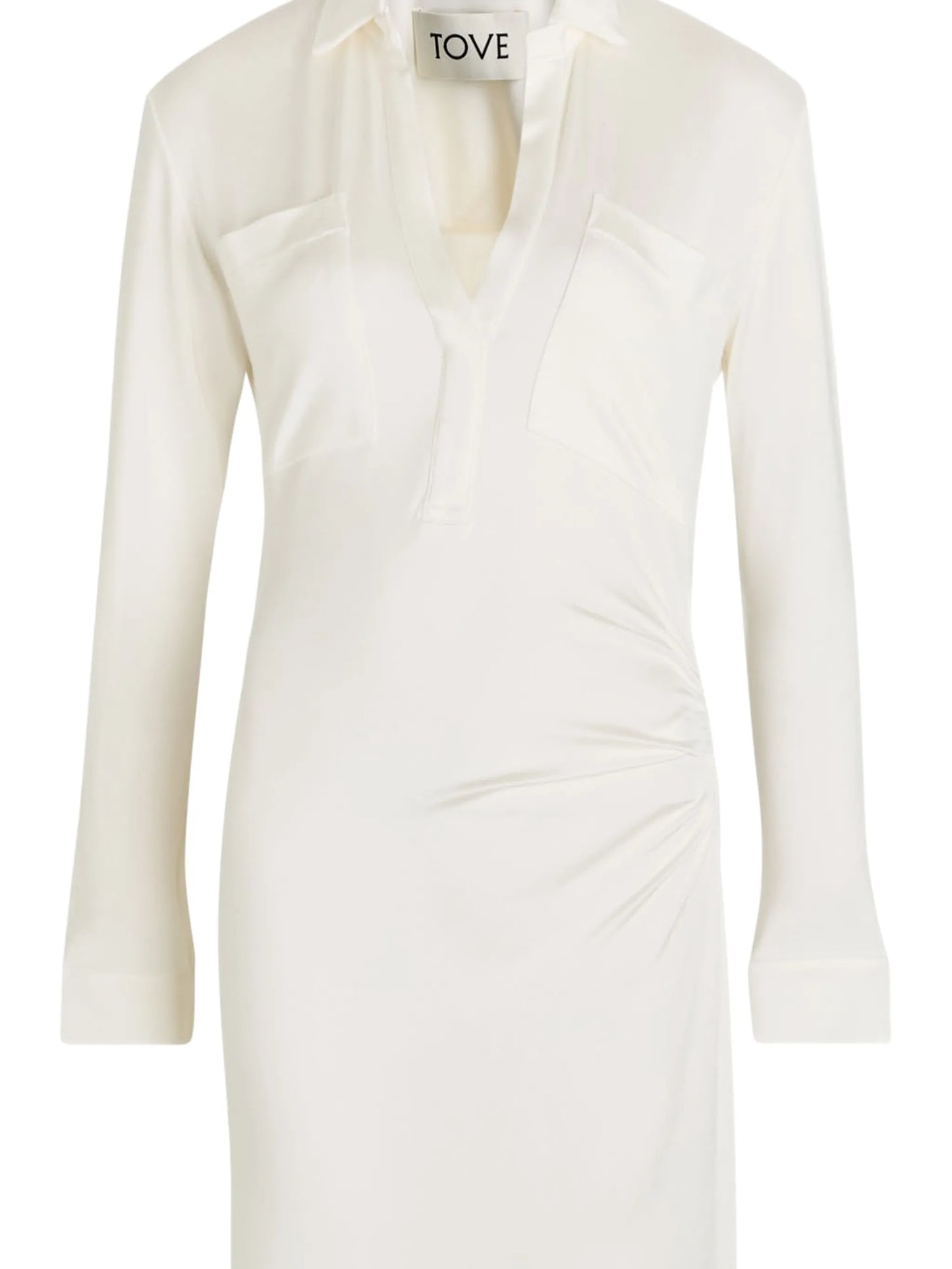 pockets-chest collared maxi dress