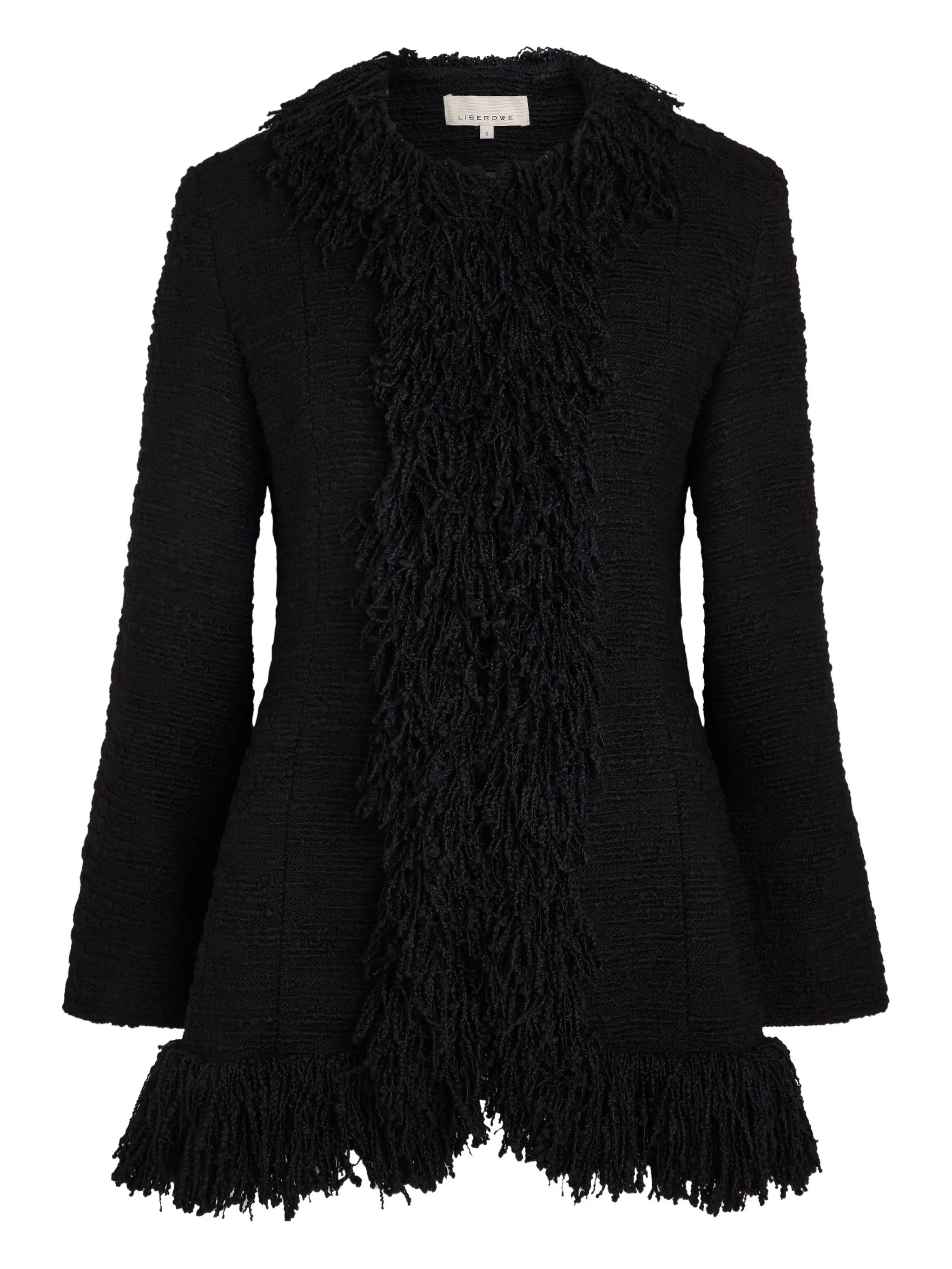 fringed tweed jacket