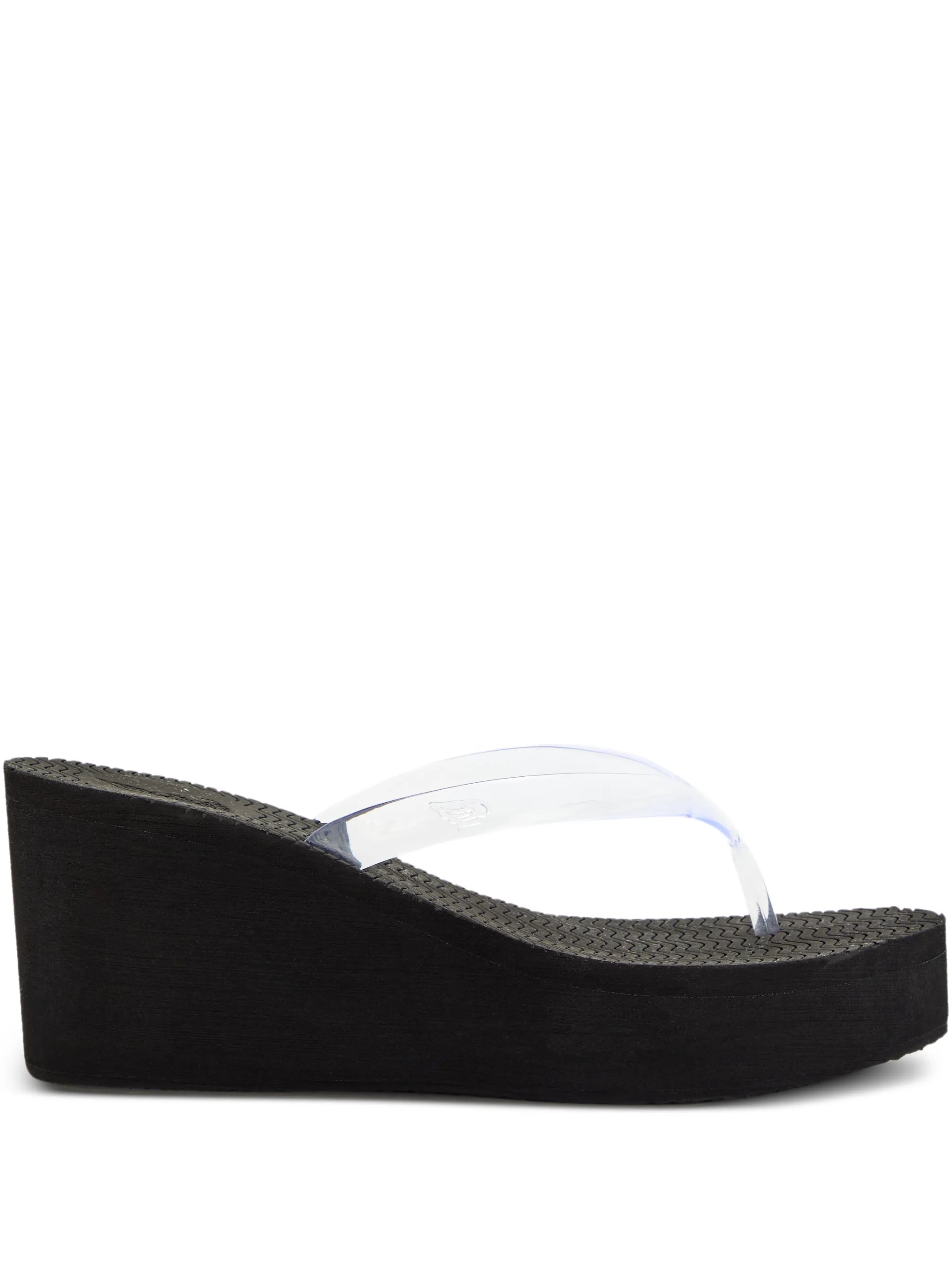 wedge clear sandals
