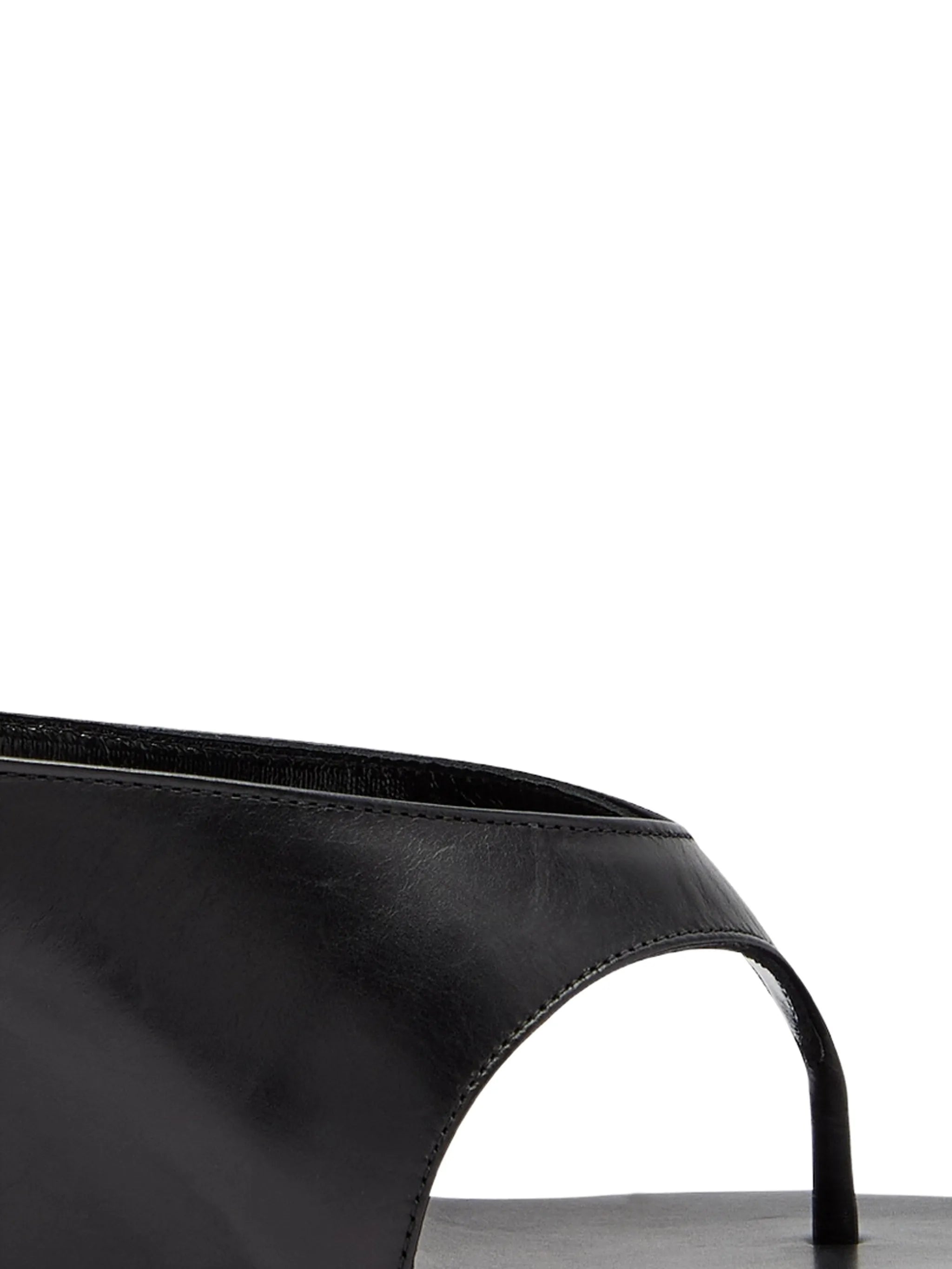 Yaga wedge sandals in black leather