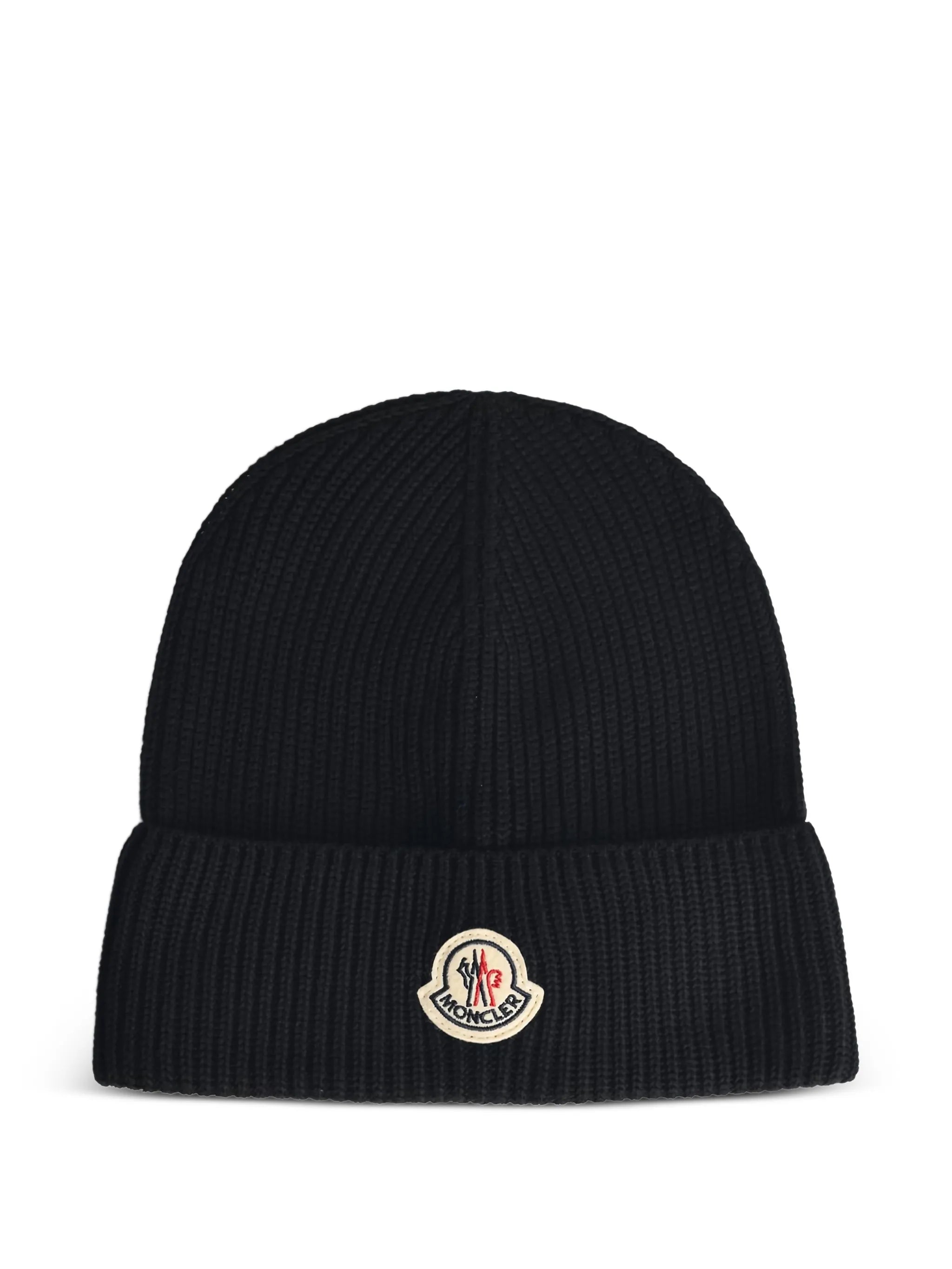 ribbed logo-patch hat