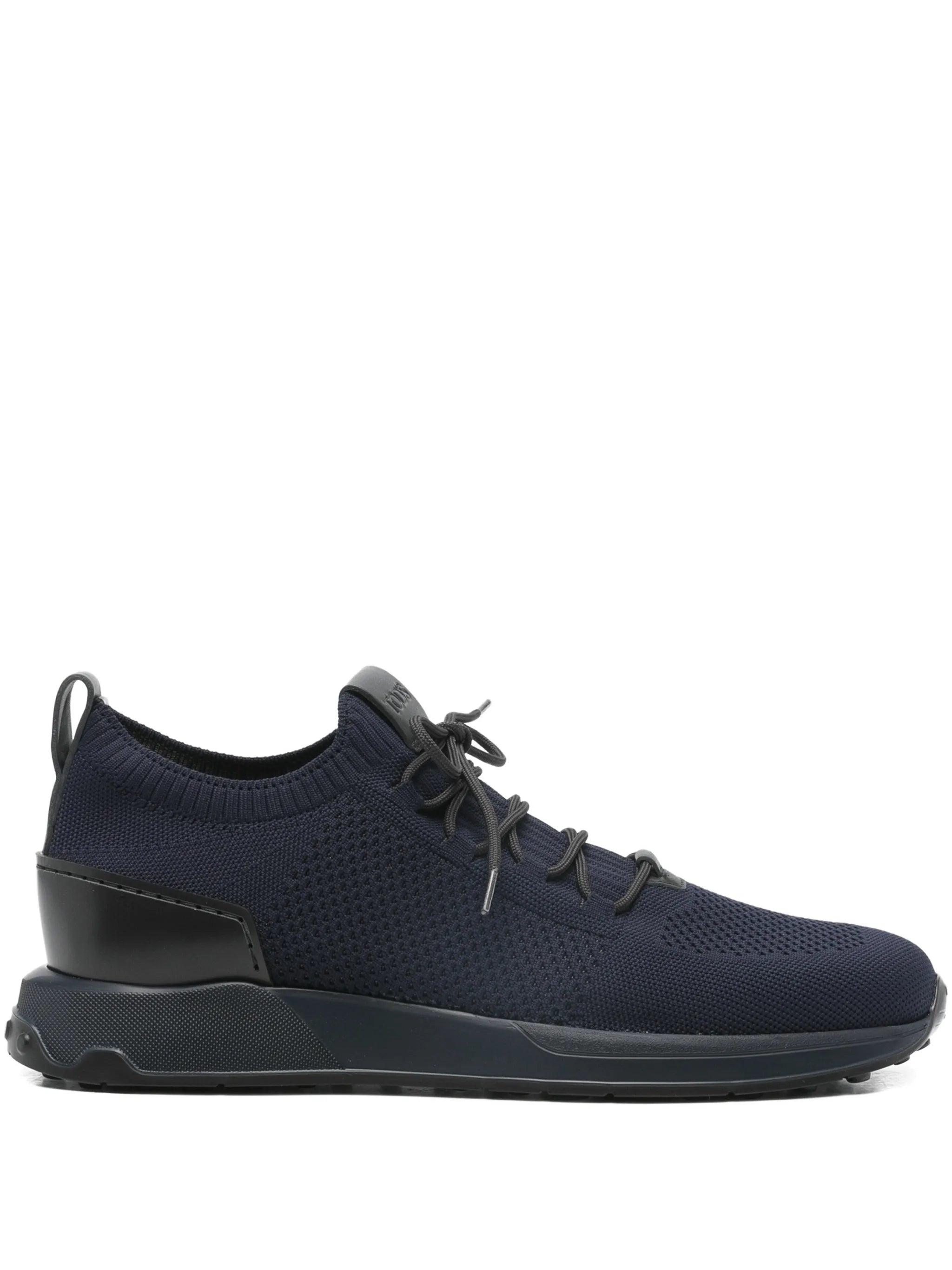 sock sneakers in technical fabric and leather