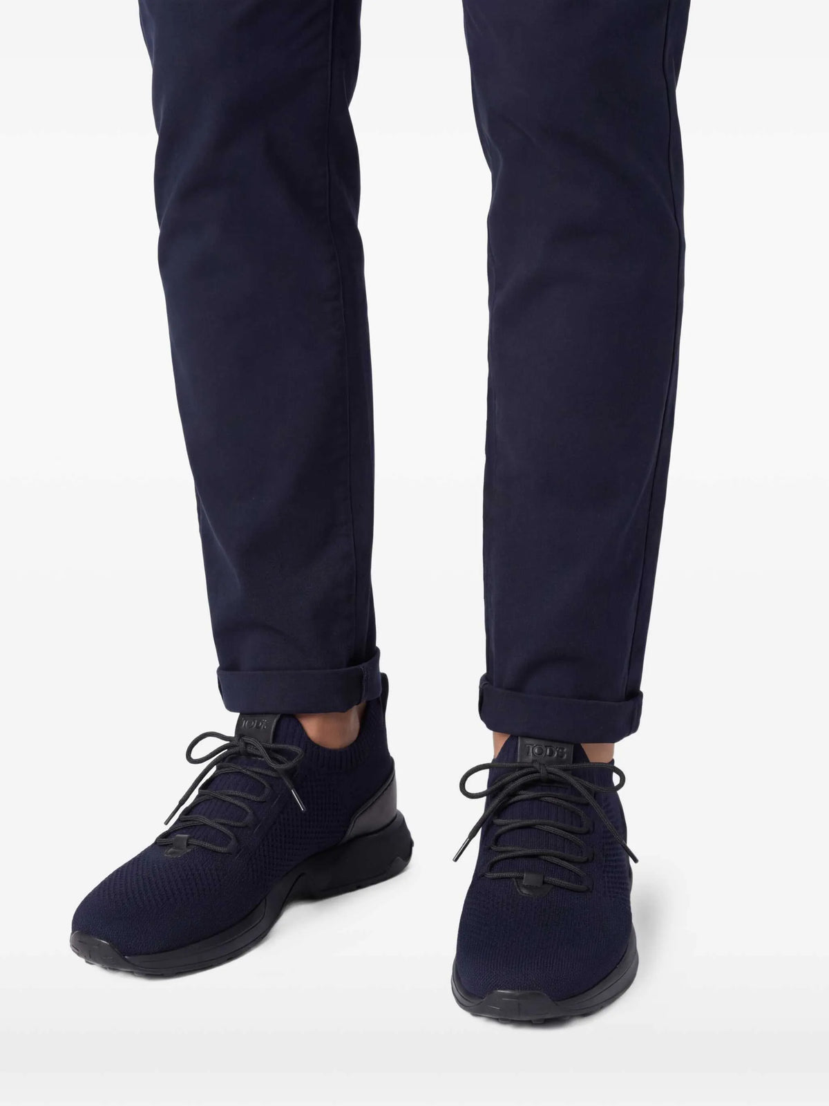 sock sneakers in technical fabric and leather