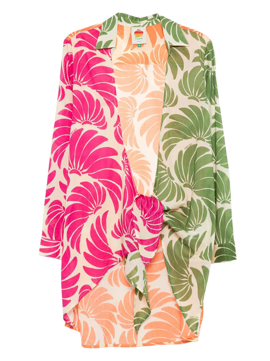 floral tie front dress