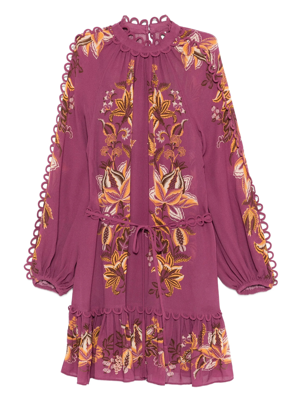 delicate Chintz ruffled mini dress