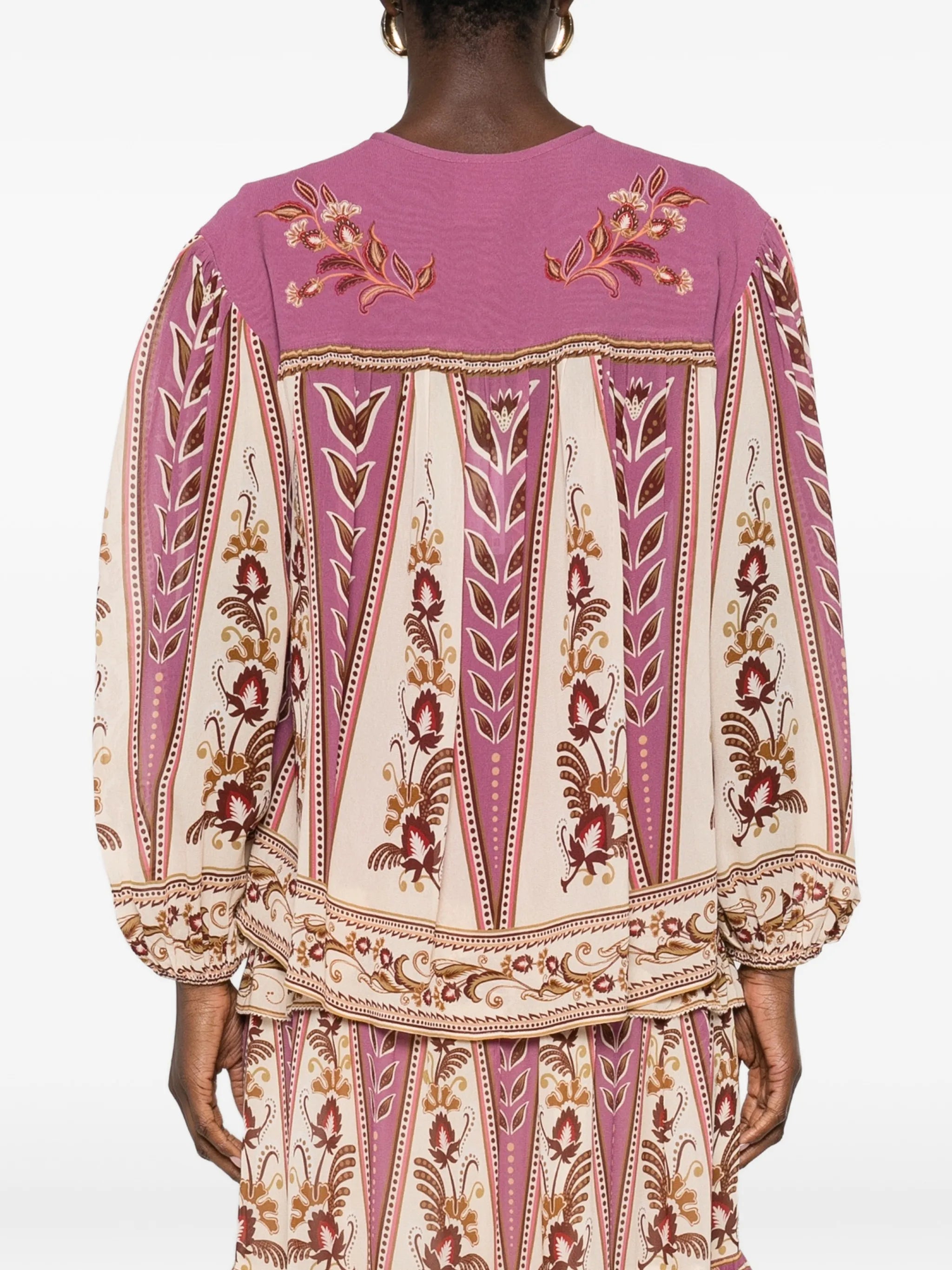 floral embroidered shirt