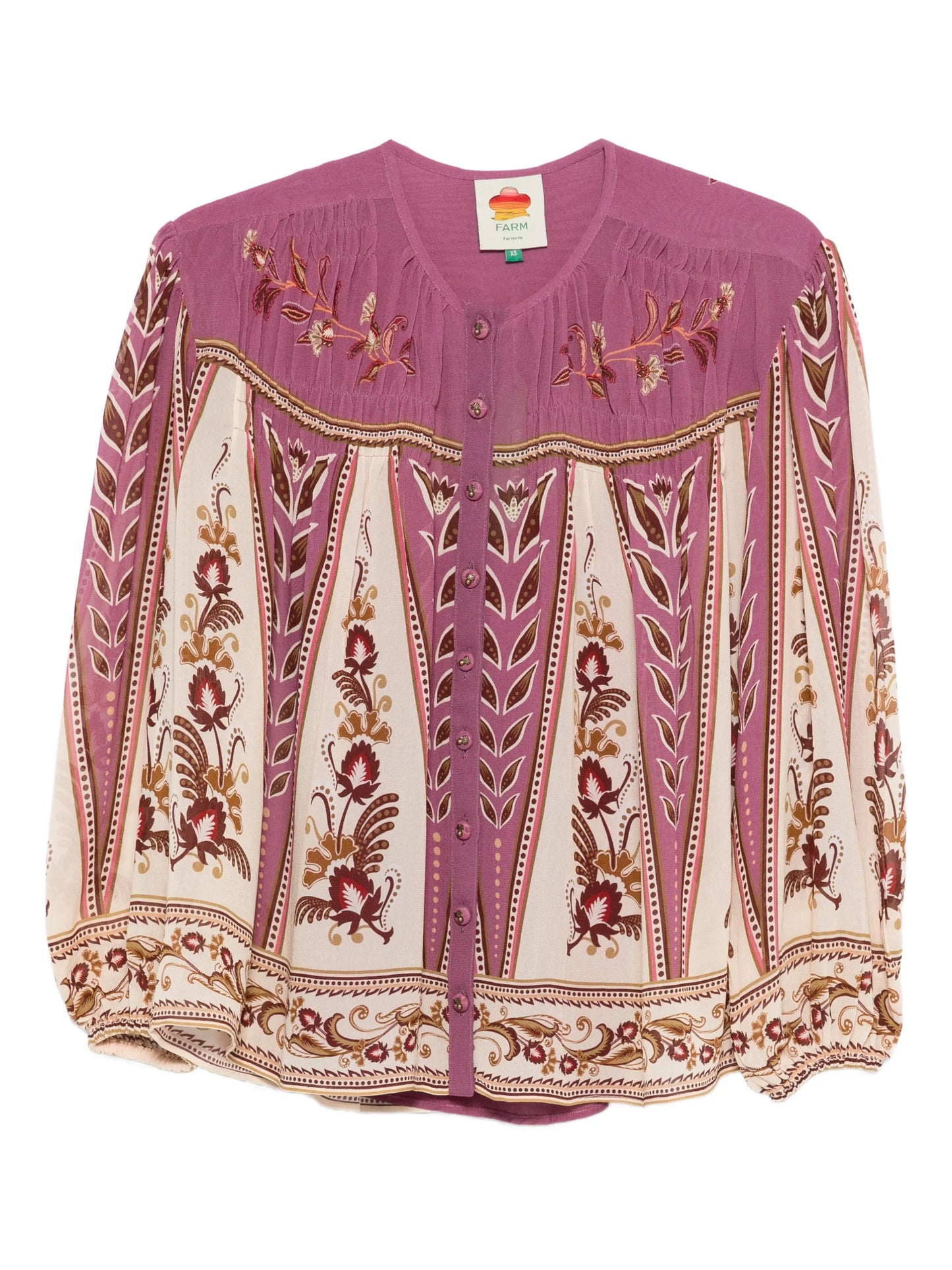 floral embroidered shirt