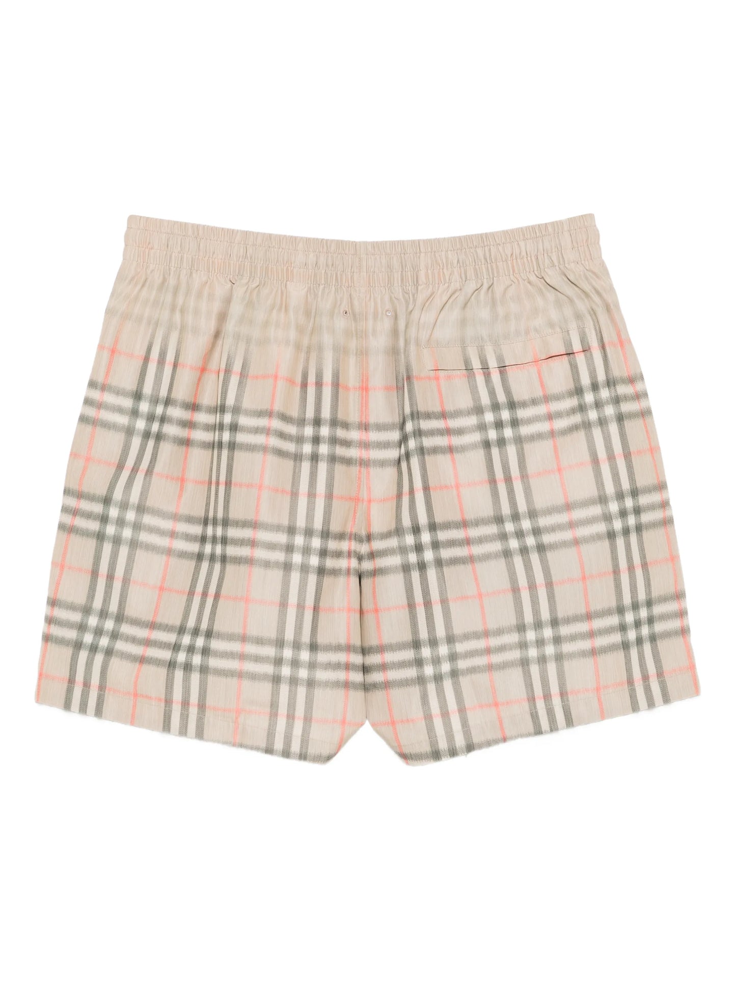 faded checked swim shorts