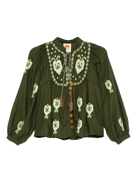 embroidered tassel shirt