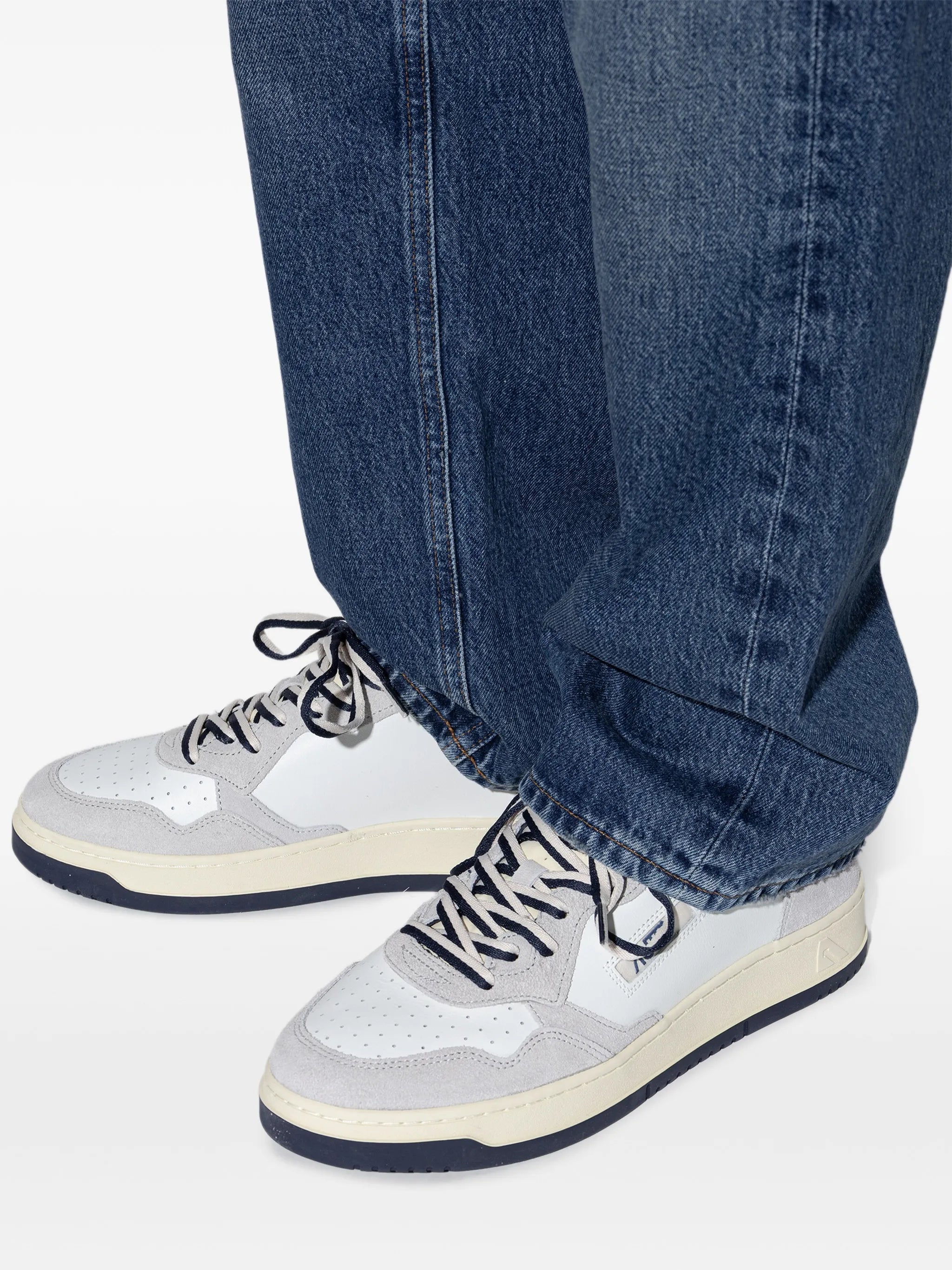 Medalist suede-panel sneakers