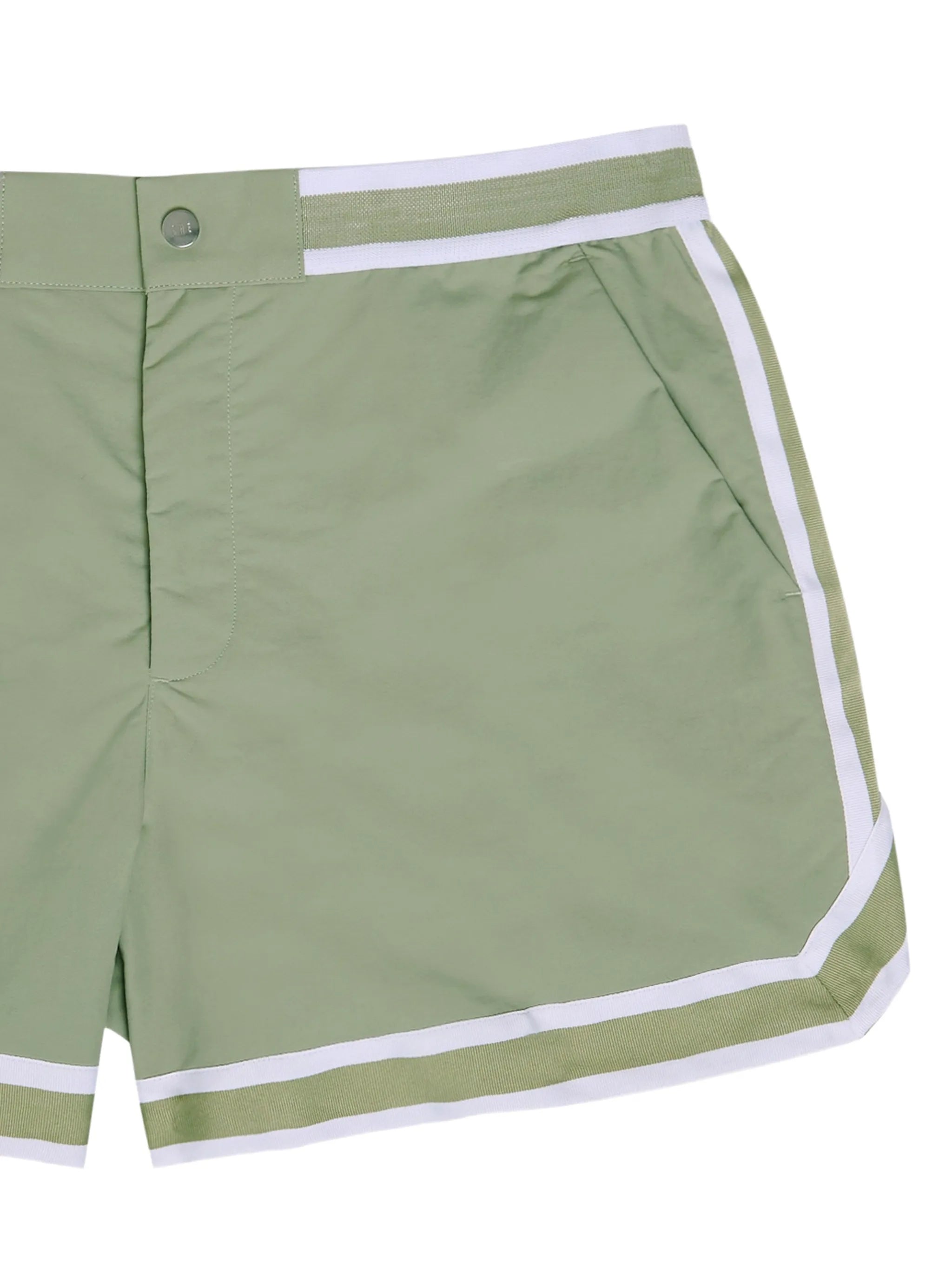 Baller striped swim shorts