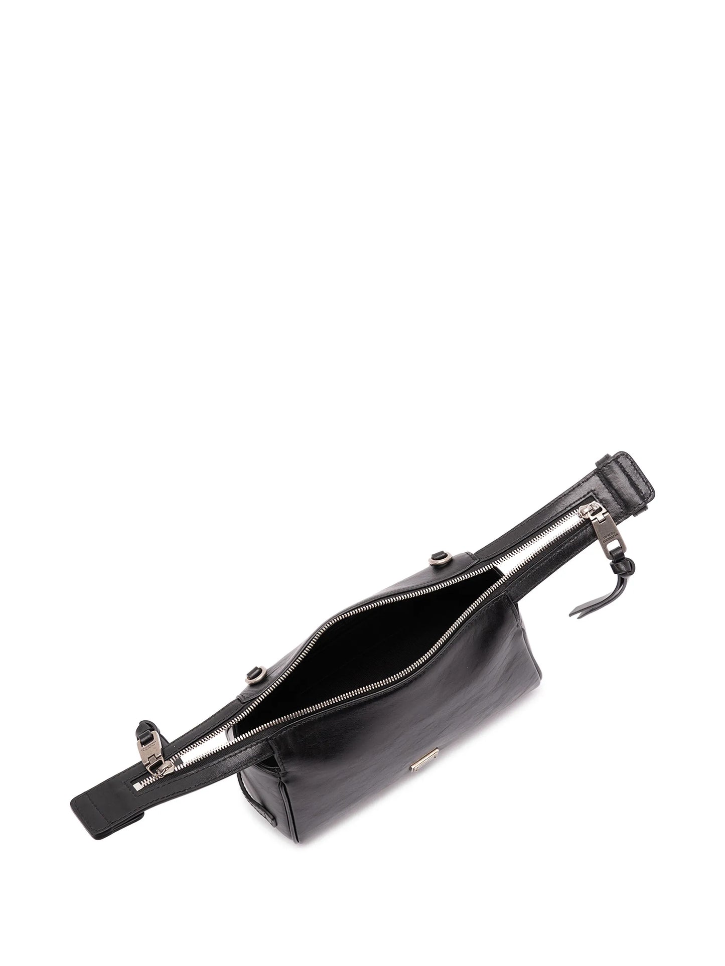 zip-fastening leather tote bag