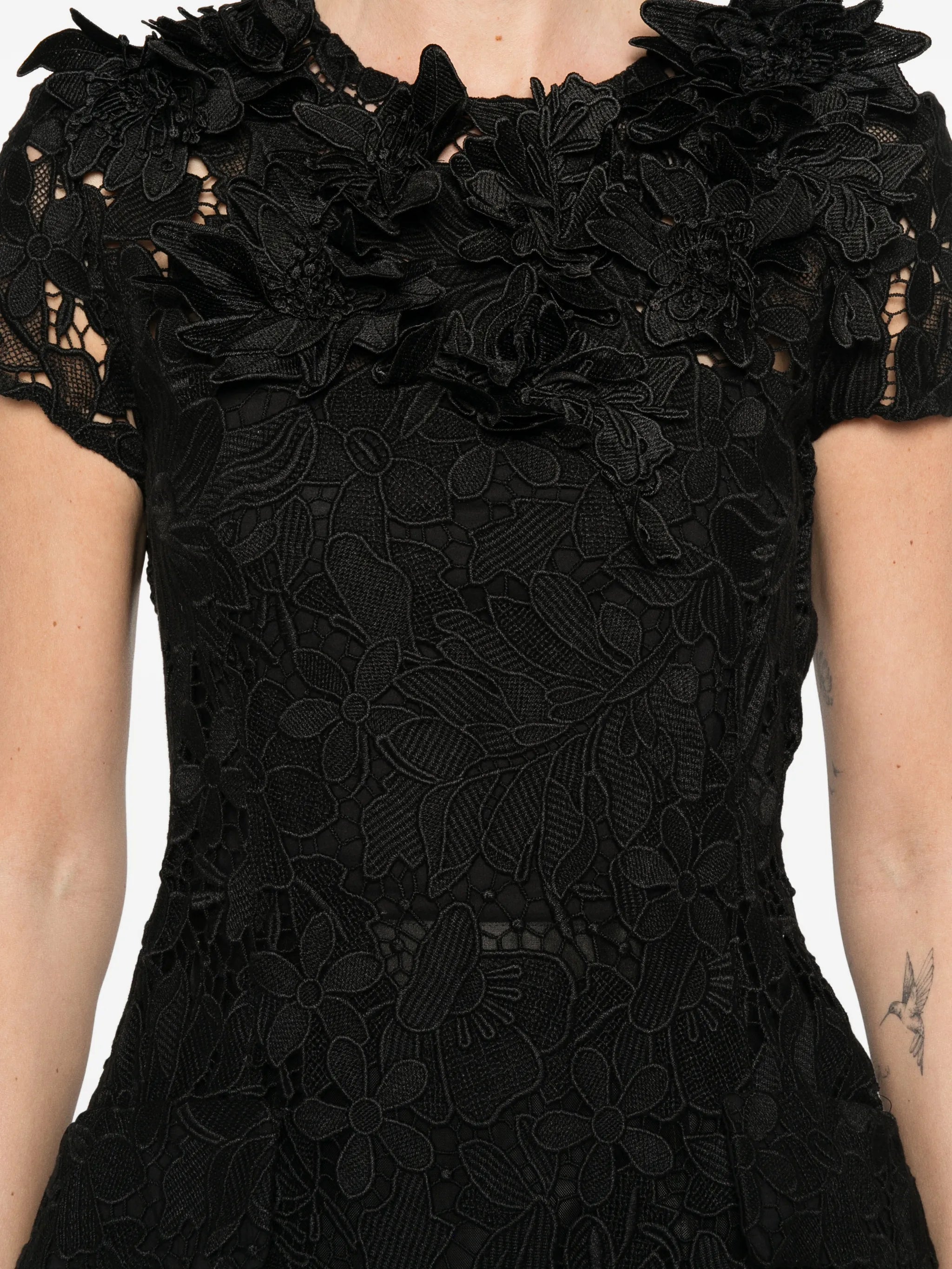 Ala floral-lace mini dress