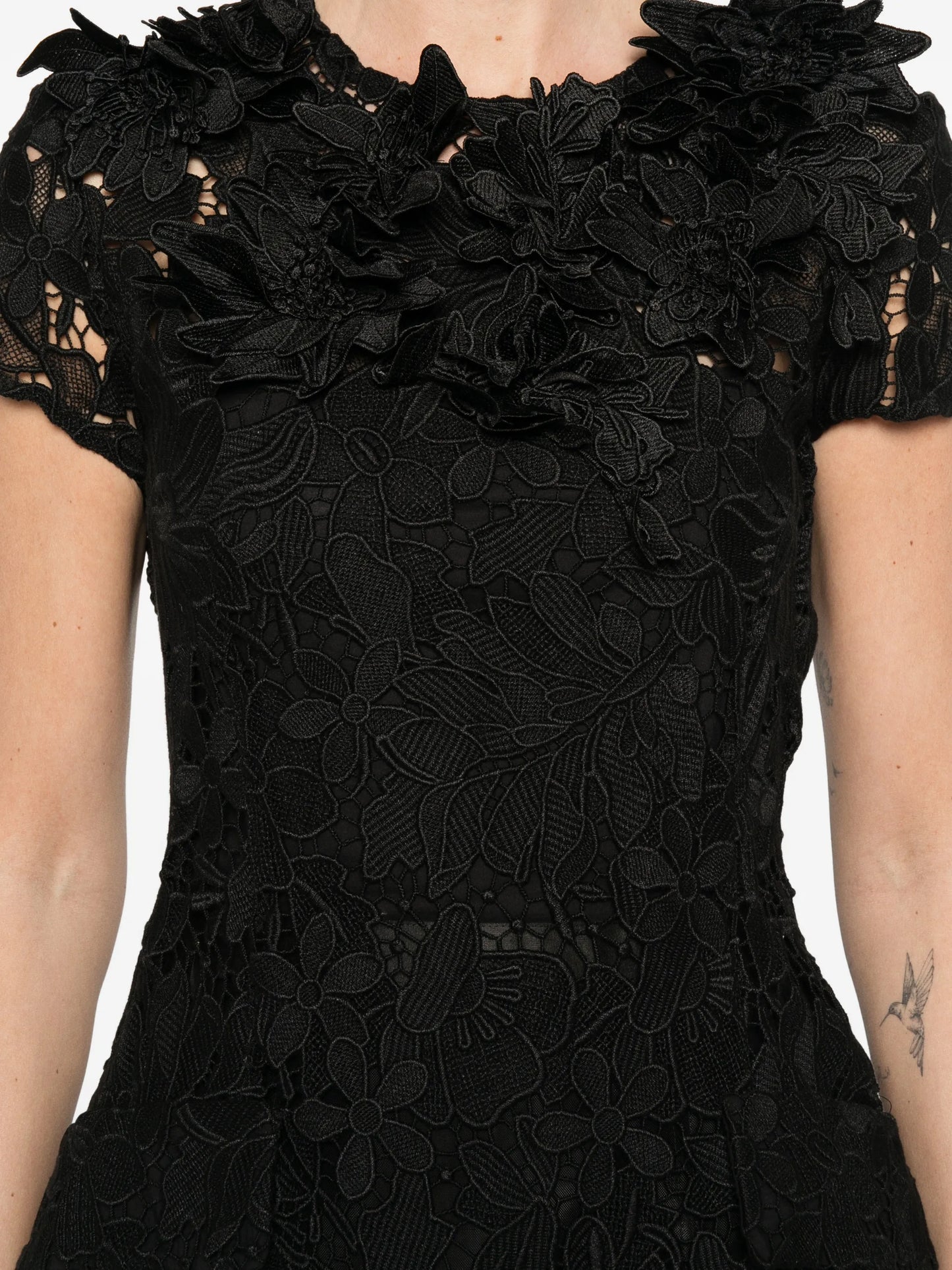 Ala floral-lace mini dress