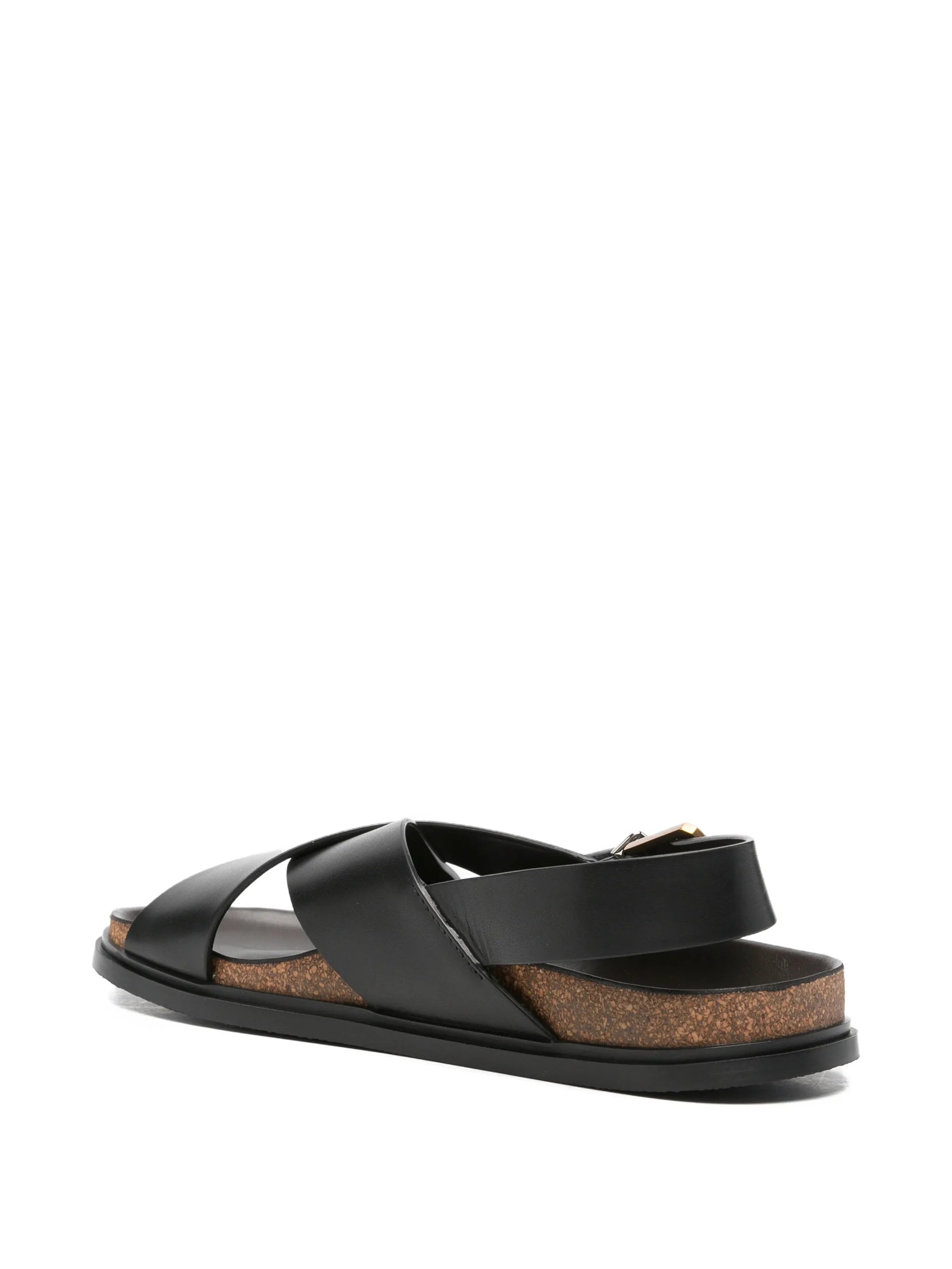 buckle-fastening crossover-strap sandals