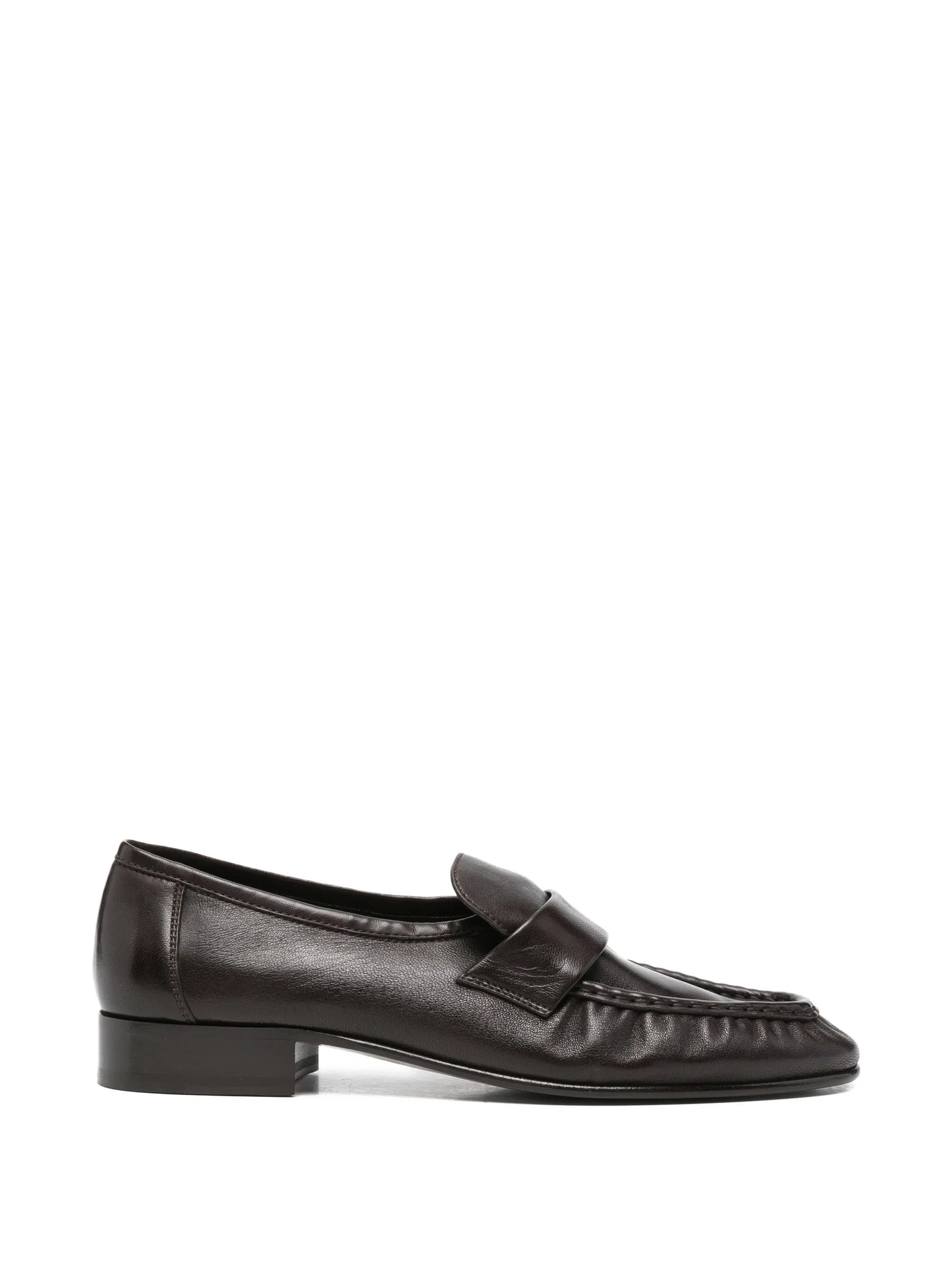 square-toe penny loafers