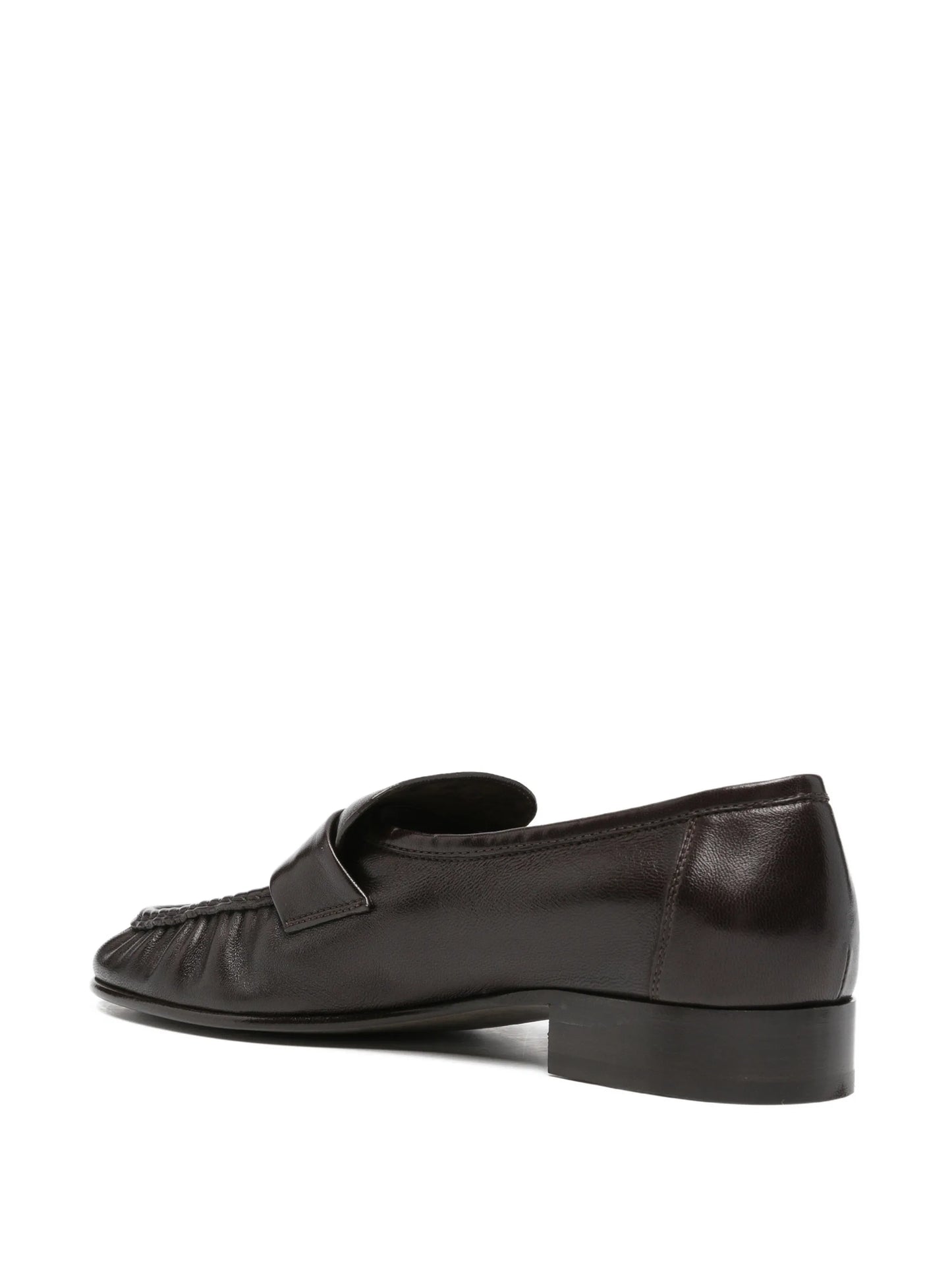 square-toe penny loafers