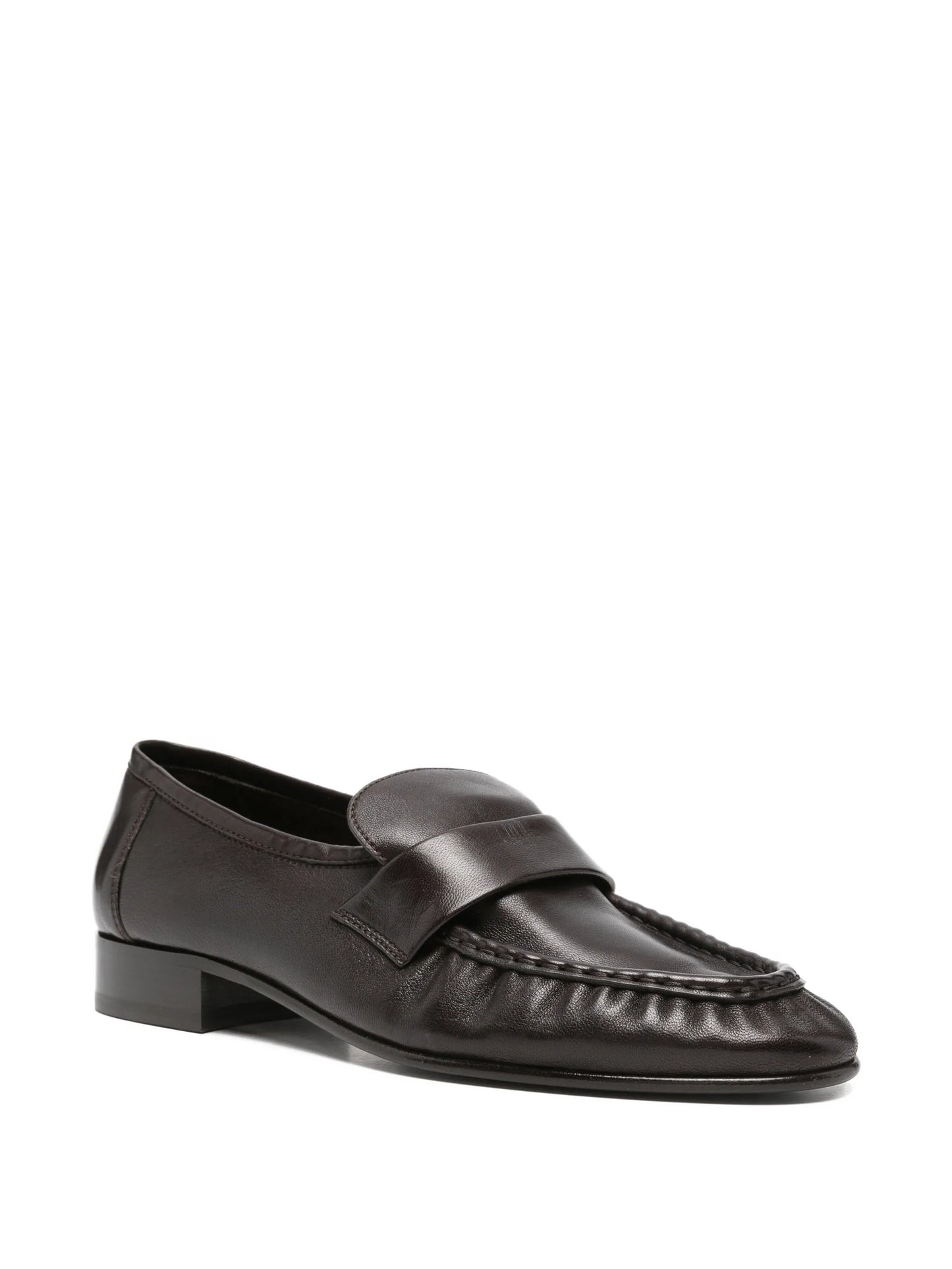 square-toe penny loafers