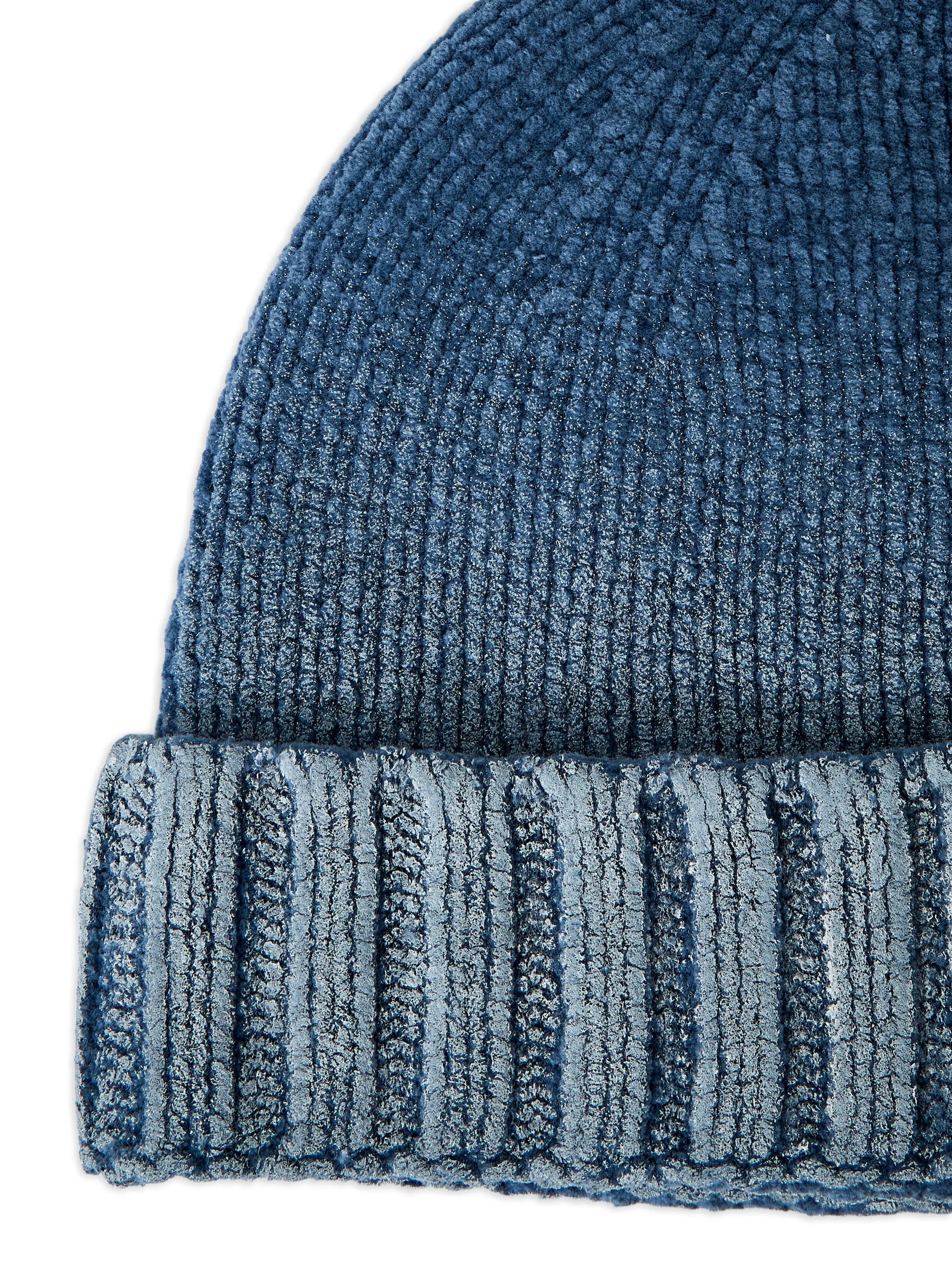N100001 cotton chenille degradé print beanie
