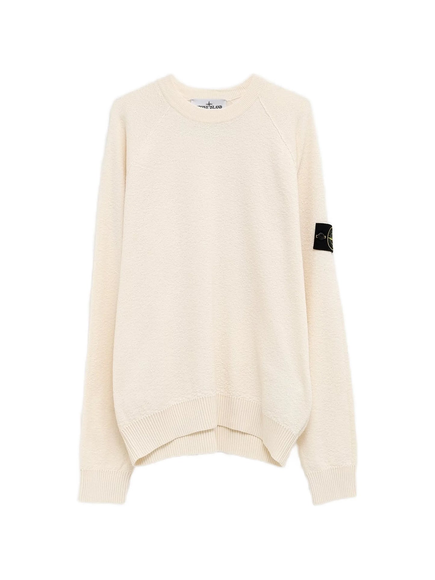 texture patch-detail sweater