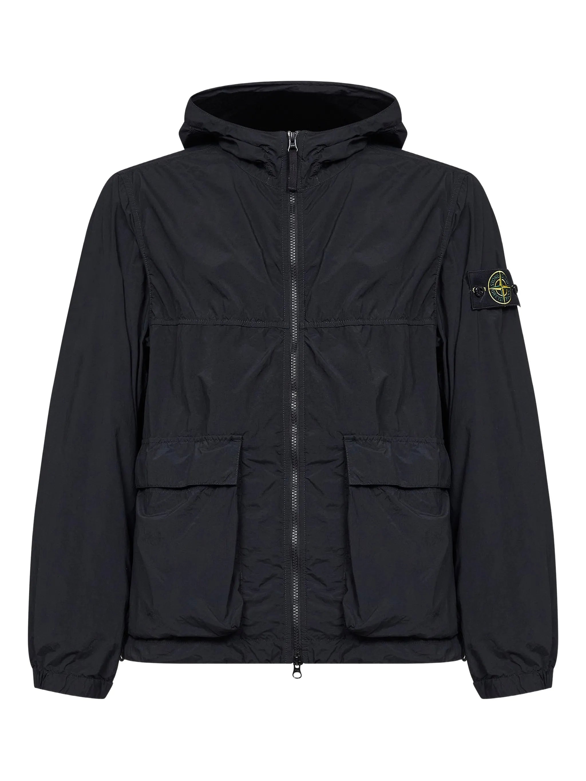 logo-patch hooded jacket