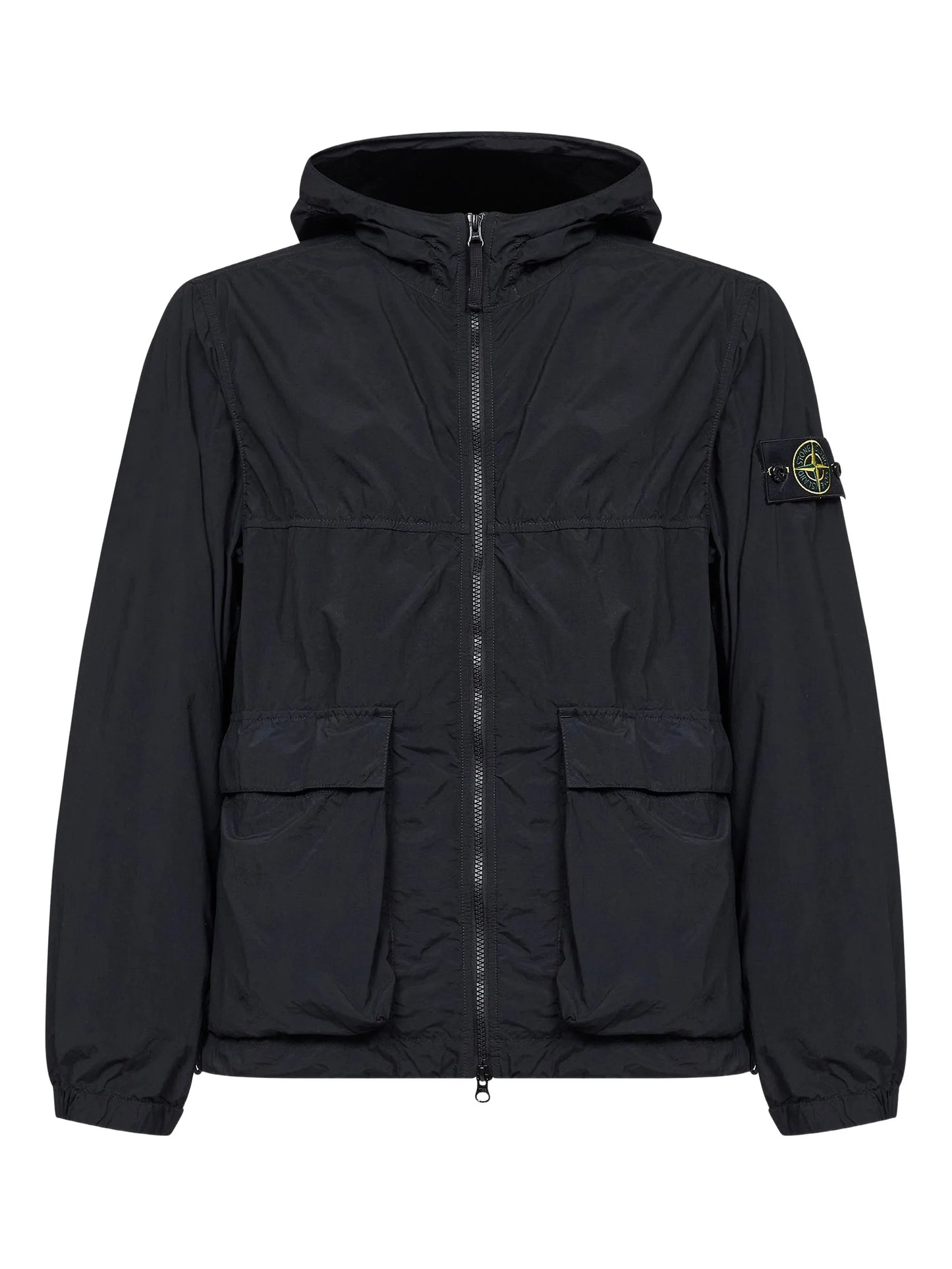 logo-patch hooded jacket