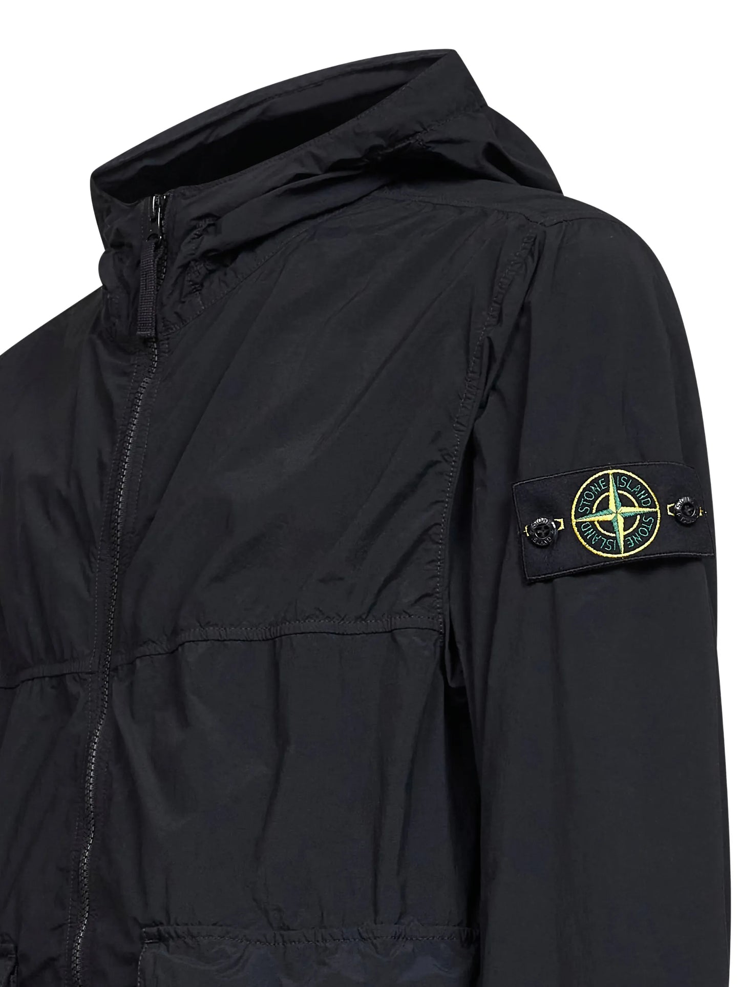 logo-patch hooded jacket