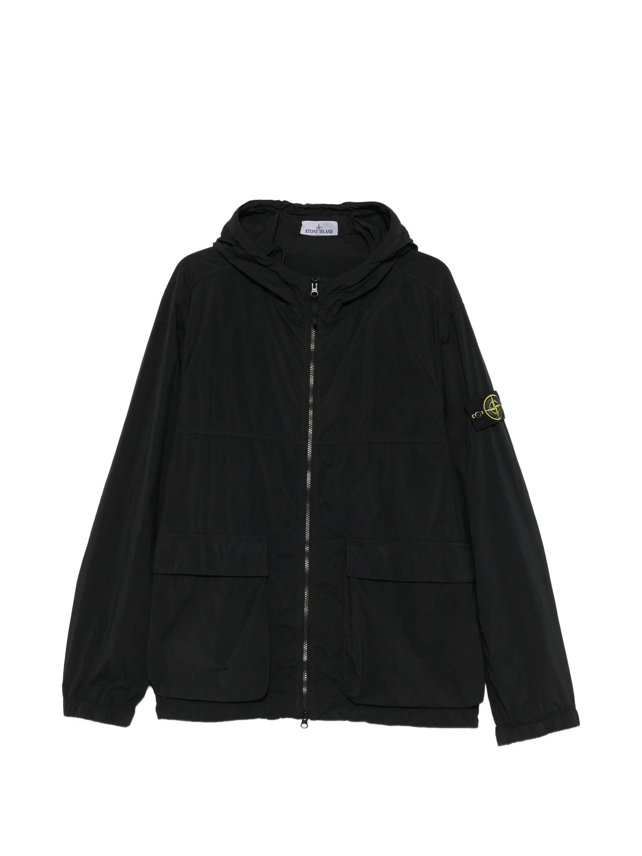 logo-patch hooded jacket