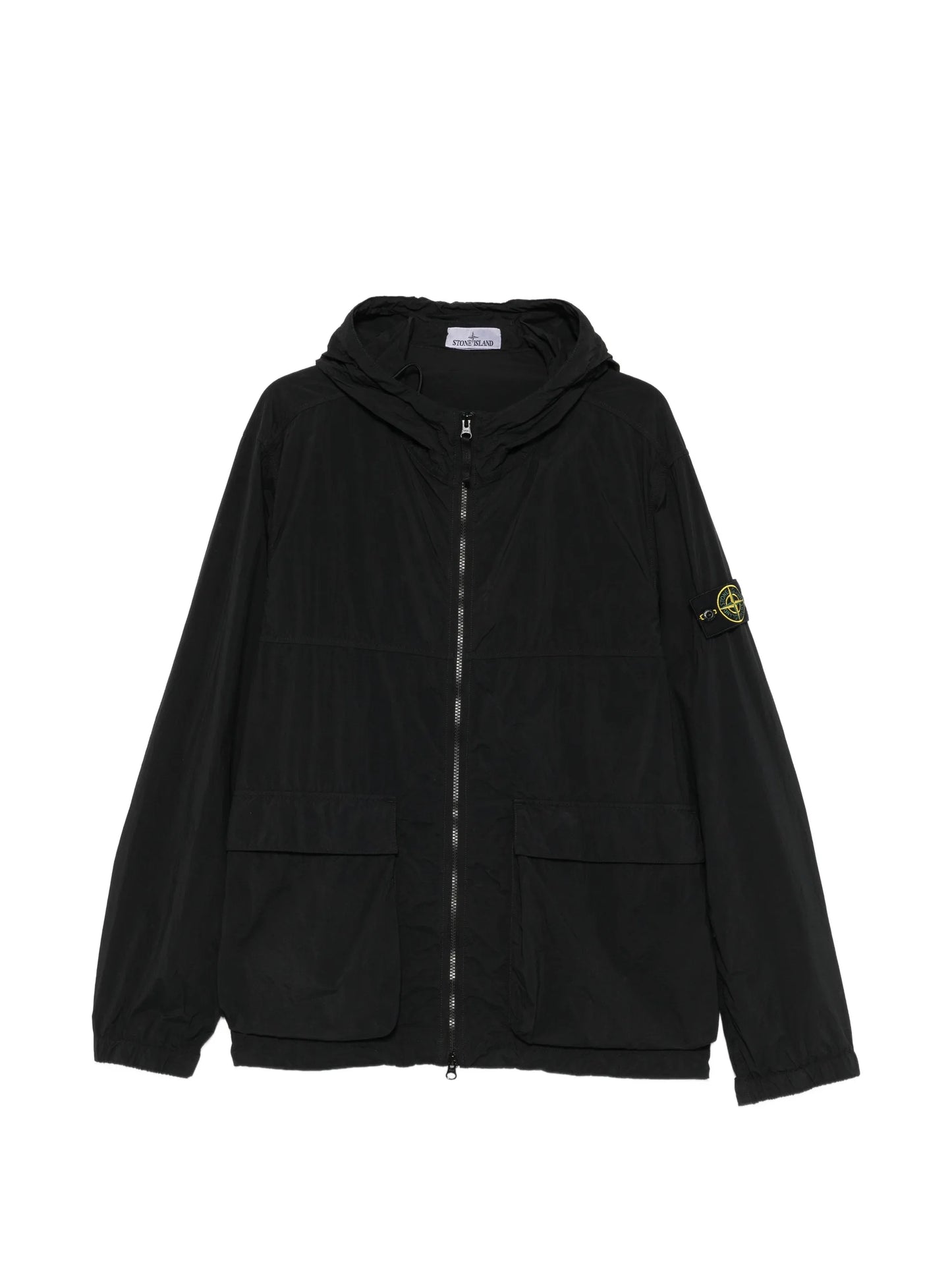 logo-patch hooded jacket