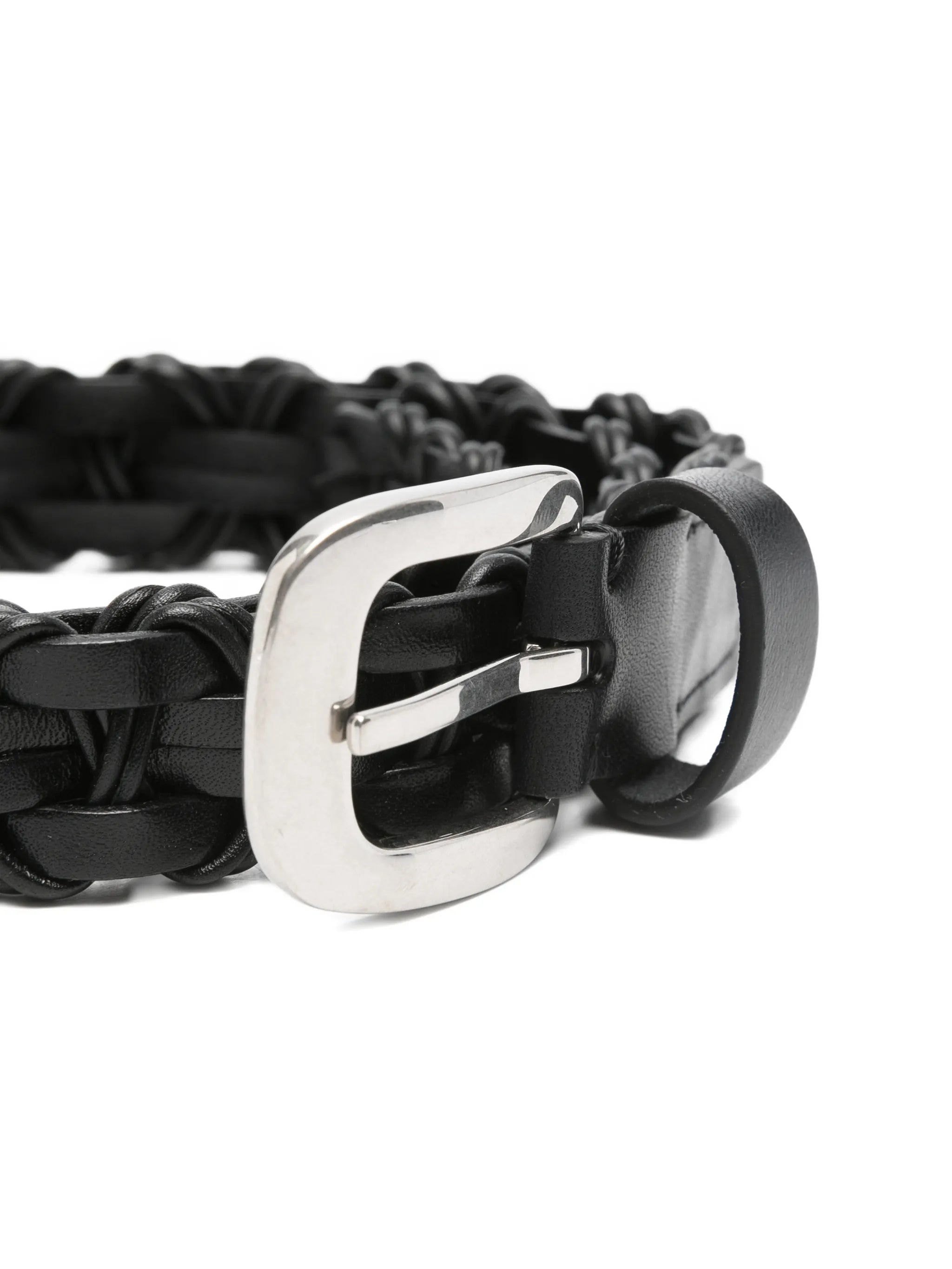 Cord leather belt