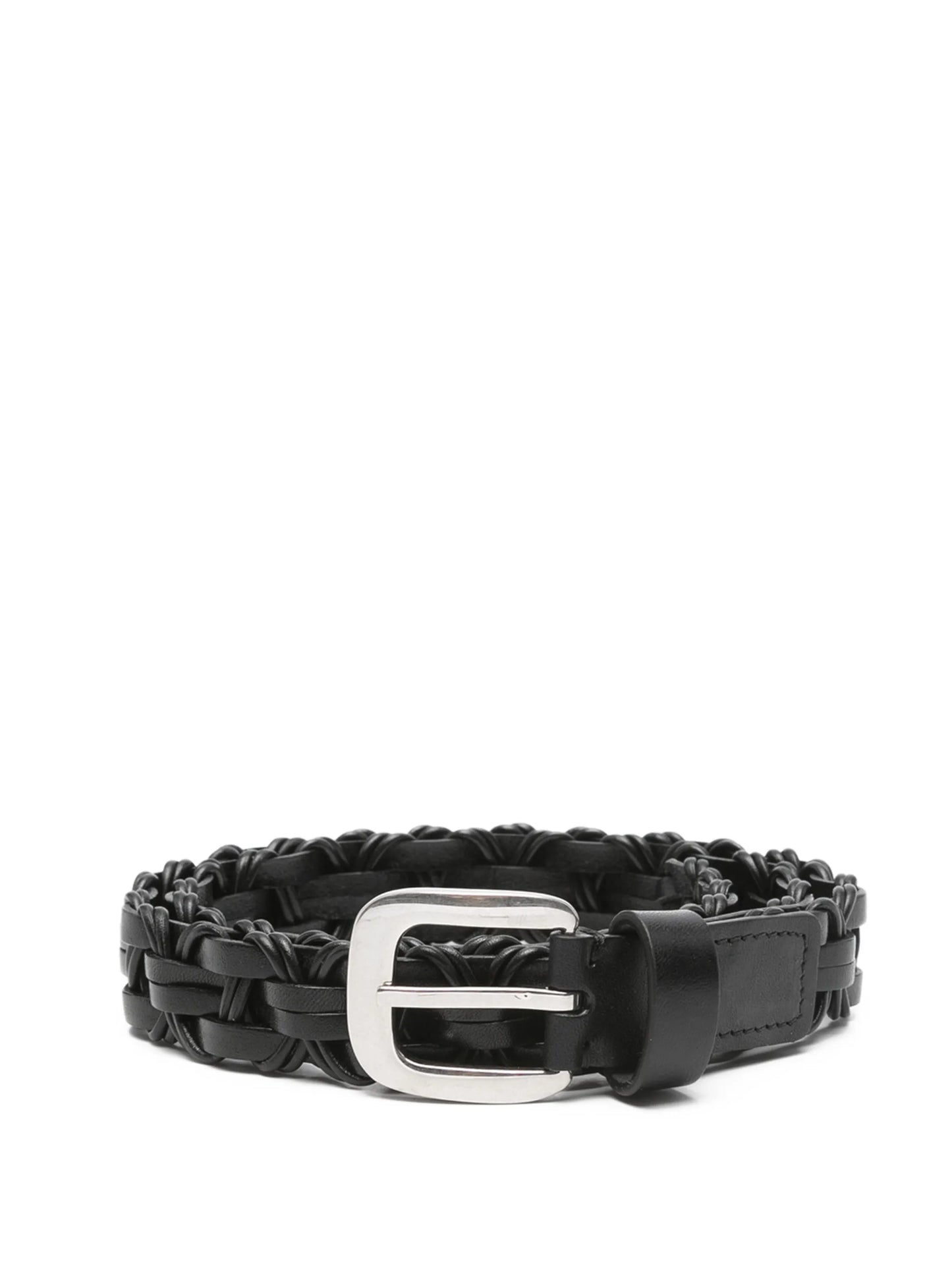 Cord leather belt