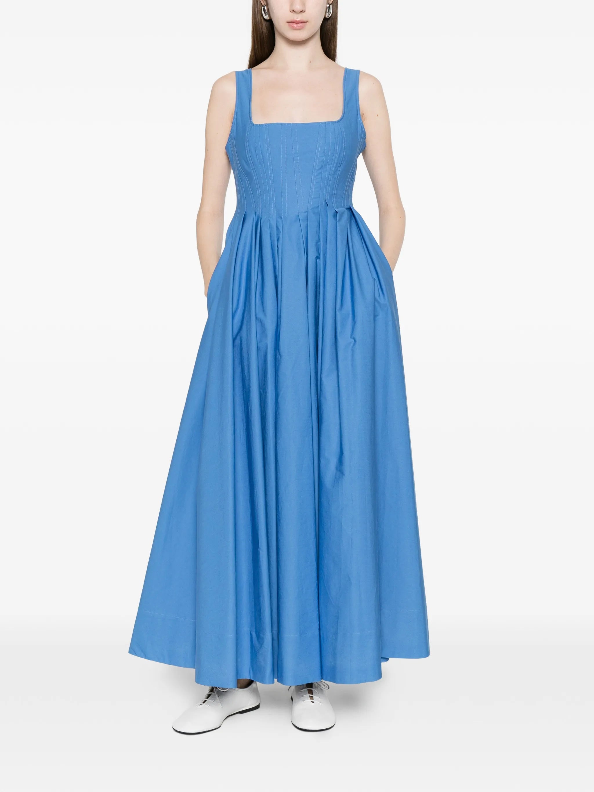 Giro square-neck A-line maxi dress