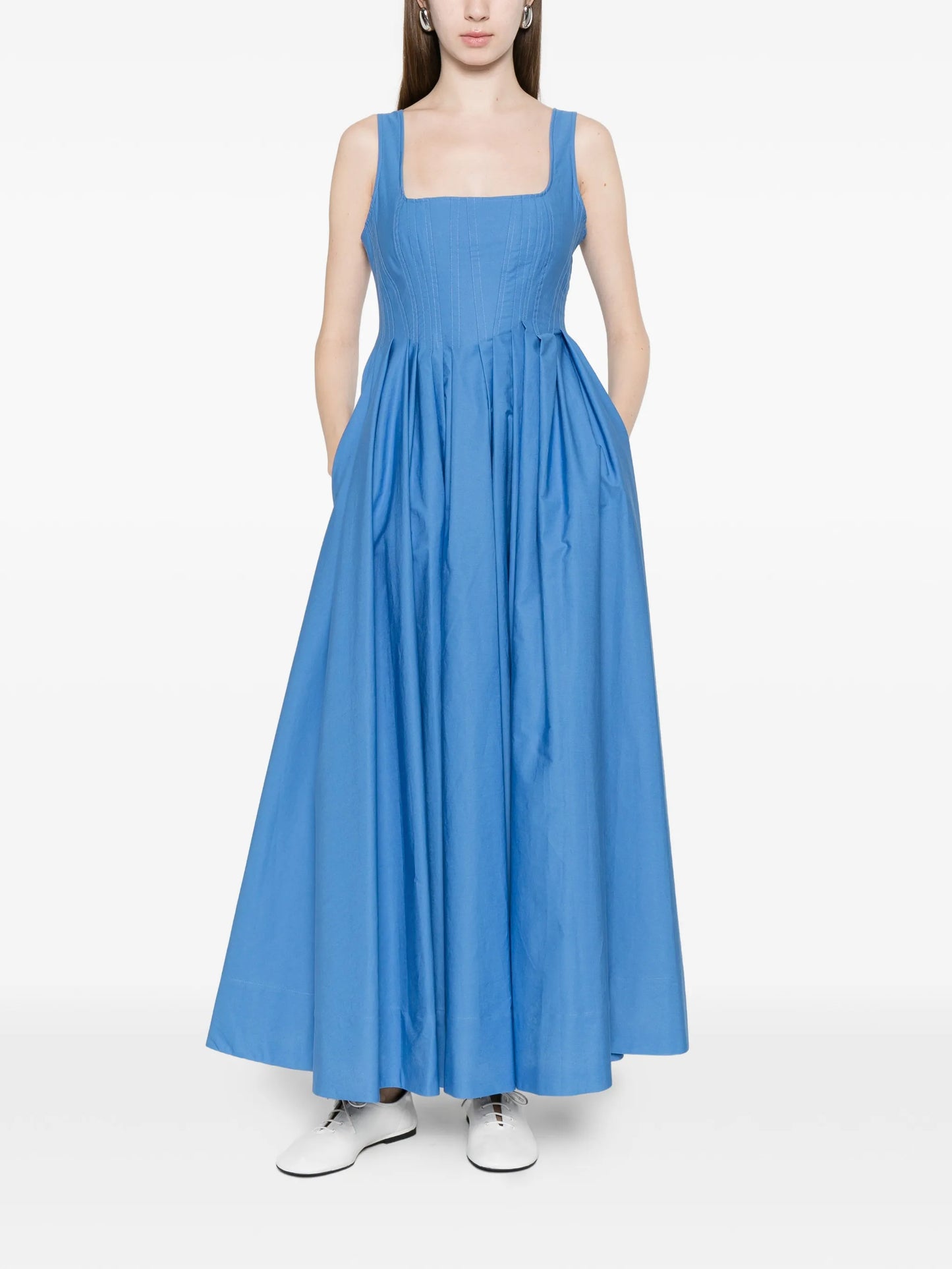 Giro square-neck A-line maxi dress