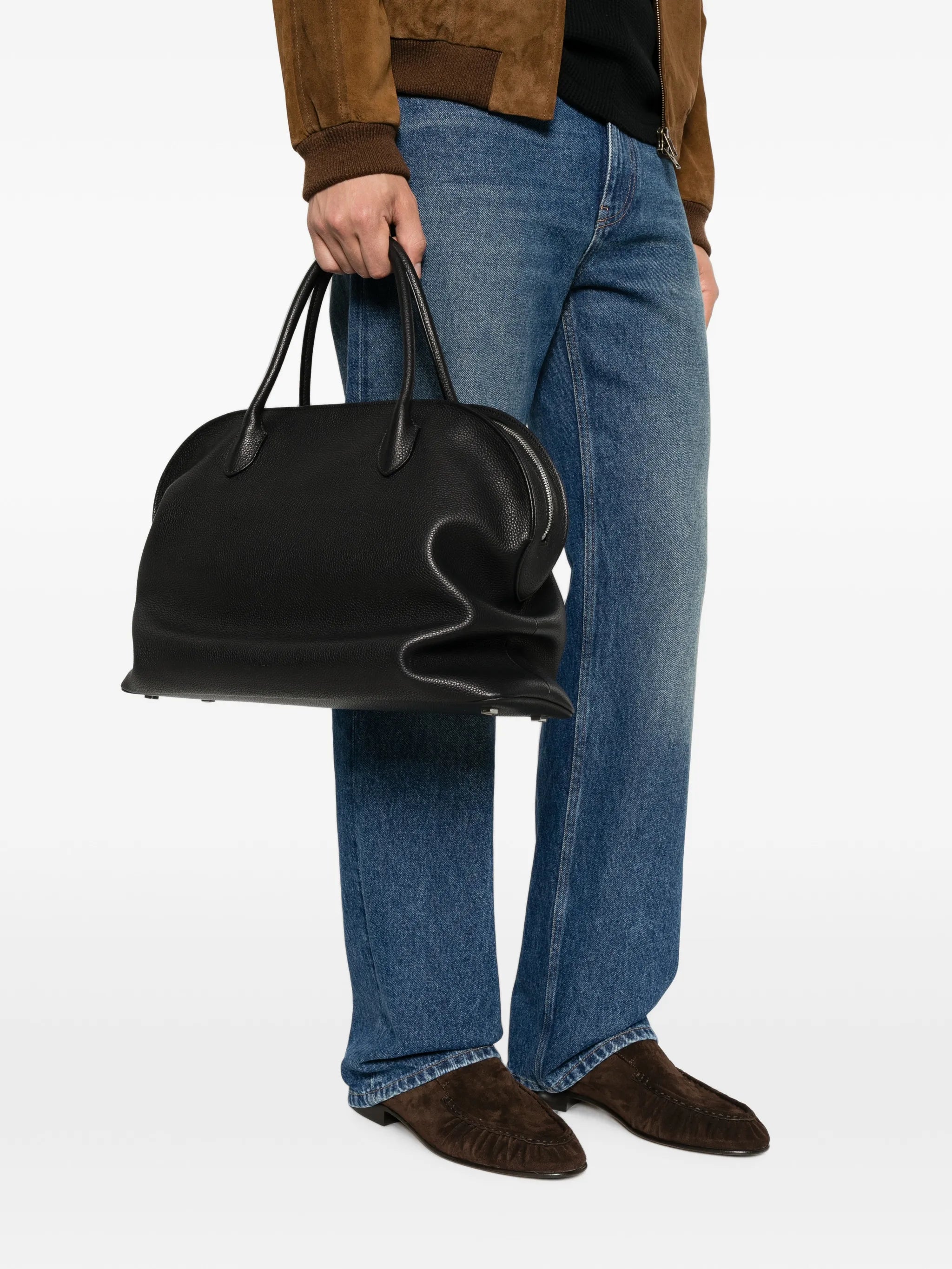 Agnes 16 saddle-grain tote bag