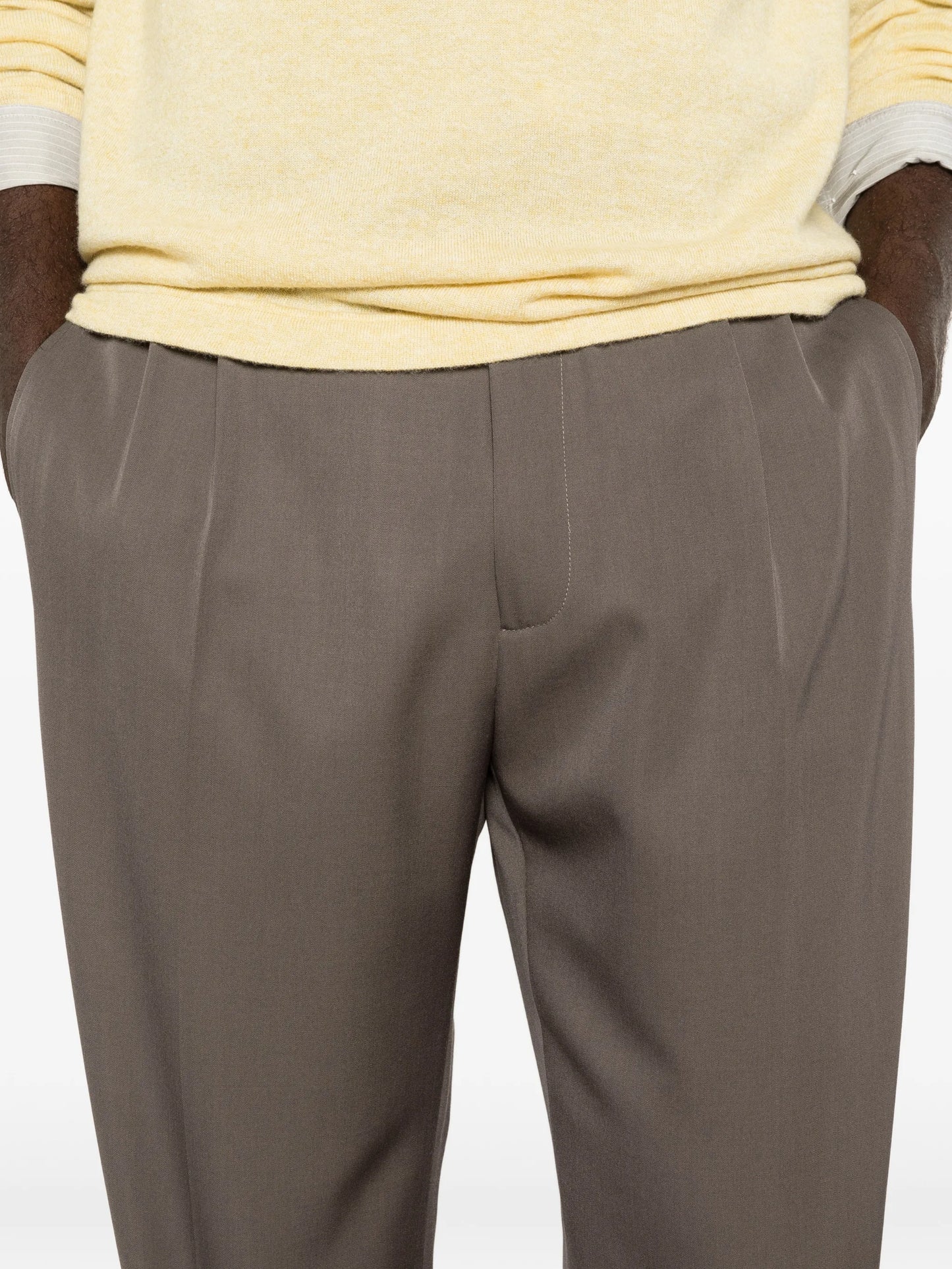 Tosca pleated wool trousers